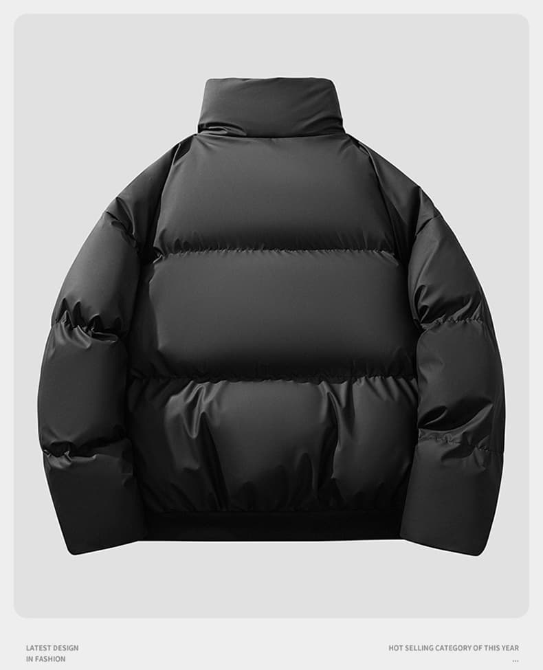 PU 가죽 면 옷 남자 스탠드 칼라 패딩 재킷 한국 스타일 남녀 같은 단락 Parker 서비스 플러스 면 감기 예방 두꺼운 목화 진딧물 남자 보온 상세 이미지 15