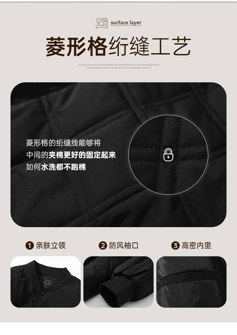 국경 간 자수 면 의류 새로운 청년 면 옷 남자 플러스 면 두꺼운 보온 방풍 방수 재킷 재킷 목화 진딧물 상세 이미지 5