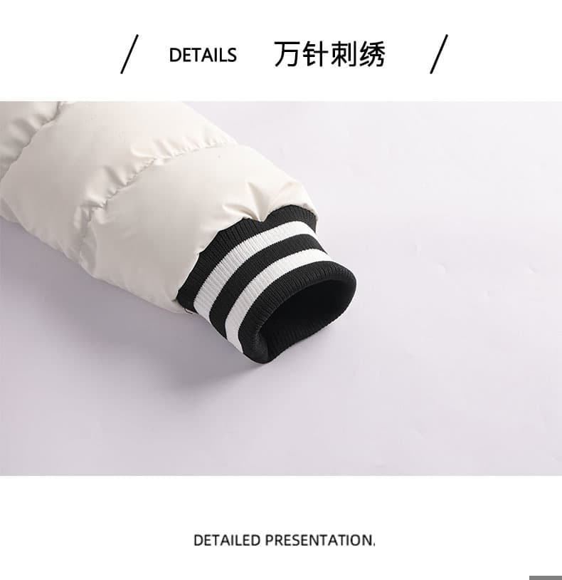 국경 간 자수 면 의류 남성 새로운 두꺼운 면 옷 청년 페이크 레이어드 루즈핏 다용도 후드 목화 진딧물 상세 이미지 21