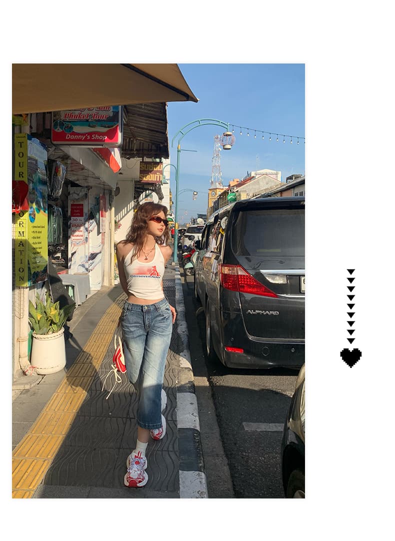 실사 아메리칸 레트로 로우 웨이스트 핫걸 마이크로 나팔 7부 바지 몸매 가꾸기 슬림해 보이는 봄 여름 다용도 청바지 여성 상세 이미지 17