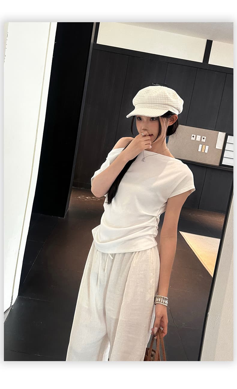 실사 레트로 루즈핏 와이드 레그 팬츠 오래된 돈 바람 도루 센스 바닥 청소 펌프 로프 다용도 얇은 스타일 아마 스트레이트 캐주얼 바지 여성 상세 이미지 14
