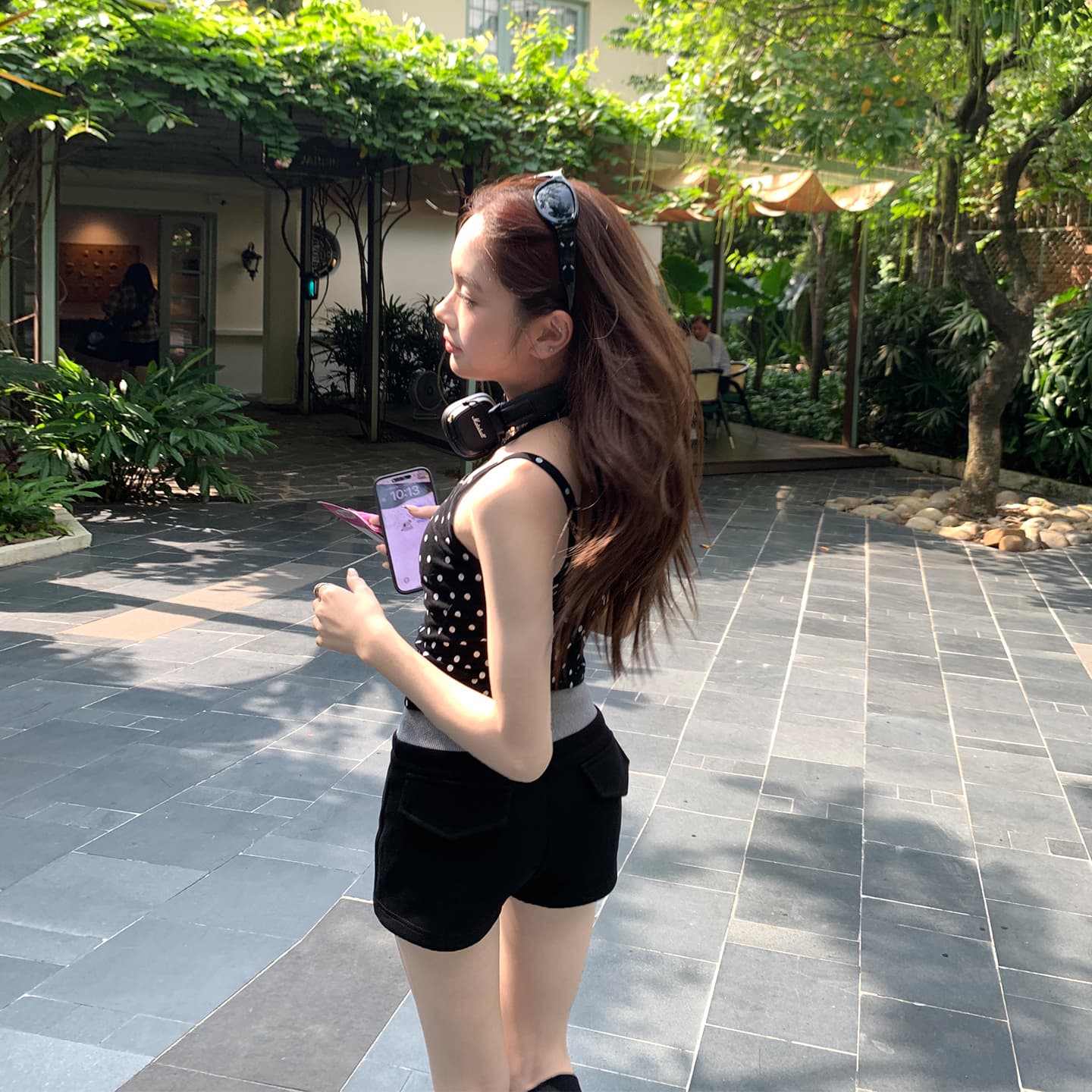 실사 한 부서 빛 사람들 센스 남쪽 법 휴일 단순한 가정 센스 회색 검정색 패치워크 색상 와 성별 캐주얼 반바지 이미지 2