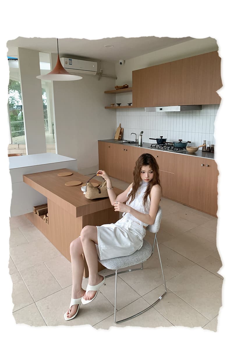 실사 아메리칸 레트로 루즈핏 넓은 다리 오부 바지 다용도 이후 조정 버클 디자인 여름 새로운 청바지 여성 상세 이미지 3
