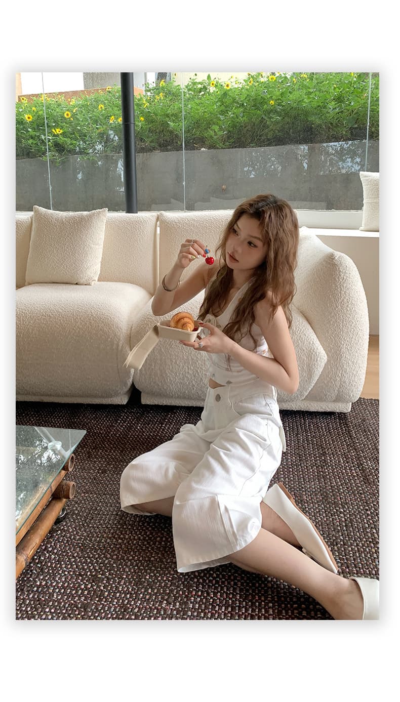 실사 아메리칸 레트로 루즈핏 와이드 레그 팬츠 다용도 새로운 7부 바지 이후 조정 허리 디자인 스트레이트 청바지 여성 상세 이미지 17