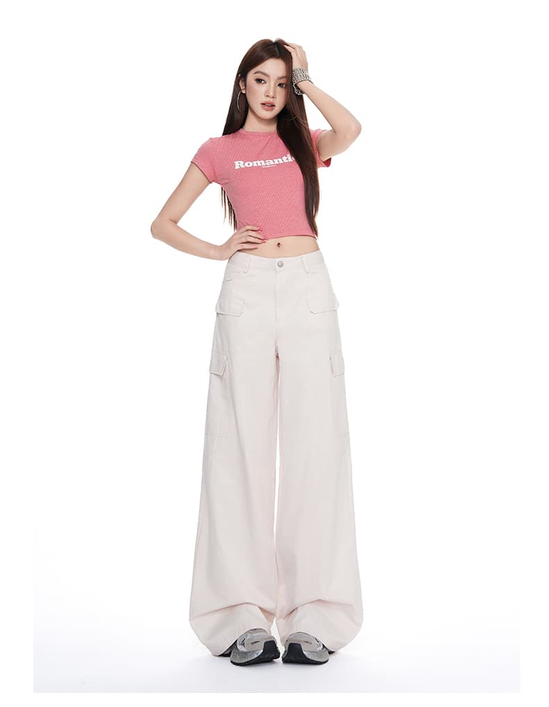 실사 아메리칸 레트로 워크웨어 캐주얼 느긋한 루즈핏 슬림해 보이는 와이드 레깅스 바지 다용도 느슨함 센스 데님 긴 바지 상세 이미지 9