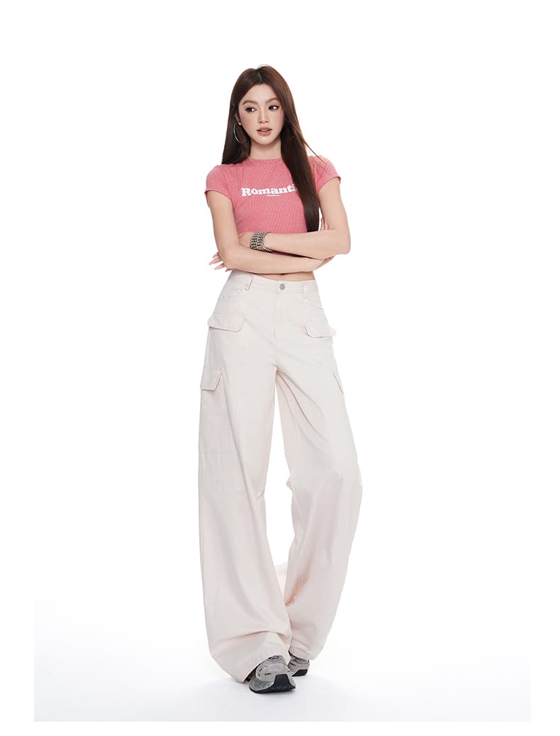 실사 아메리칸 레트로 워크웨어 캐주얼 느긋한 루즈핏 슬림해 보이는 와이드 레깅스 바지 다용도 느슨함 센스 데님 긴 바지 상세 이미지 14