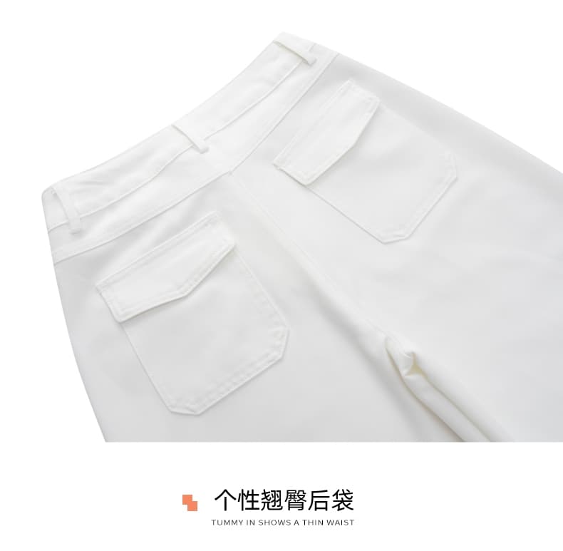 실사 익스트림 제인 지배 고급 센스 작은 대중 스트레이트 팬츠 여성 느긋한 바람 루즈핏 바닥 청소 넓은 다리 길이 바지 길이 연장 상세 이미지 12