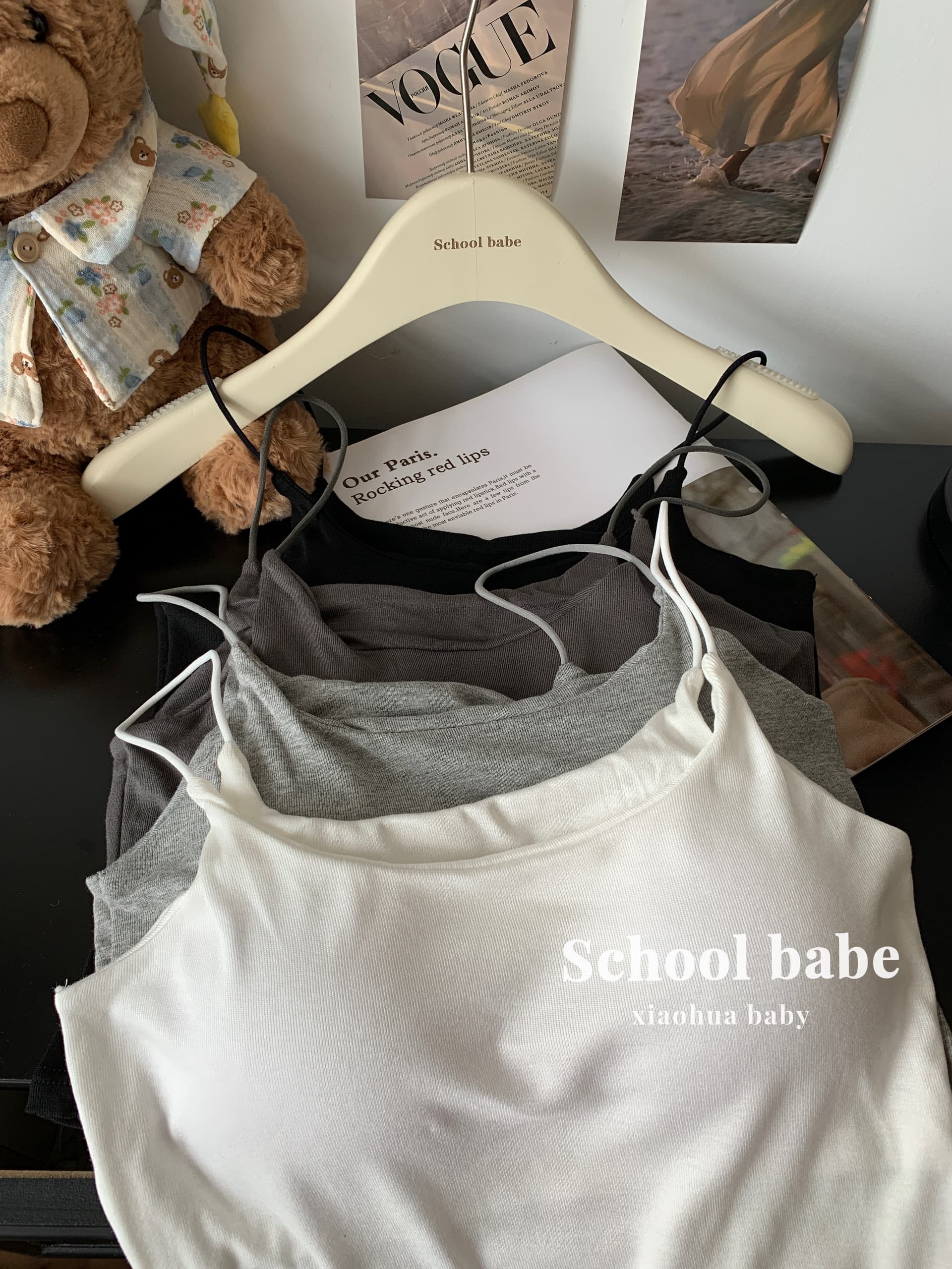 정가 실사 핫걸 조끼 벨트 가슴 패드 좋은 캐미솔 다용도 몸매 가꾸기 작은 섹시한 아름다움 뒤쪽에 의류 여성 상세 이미지 4