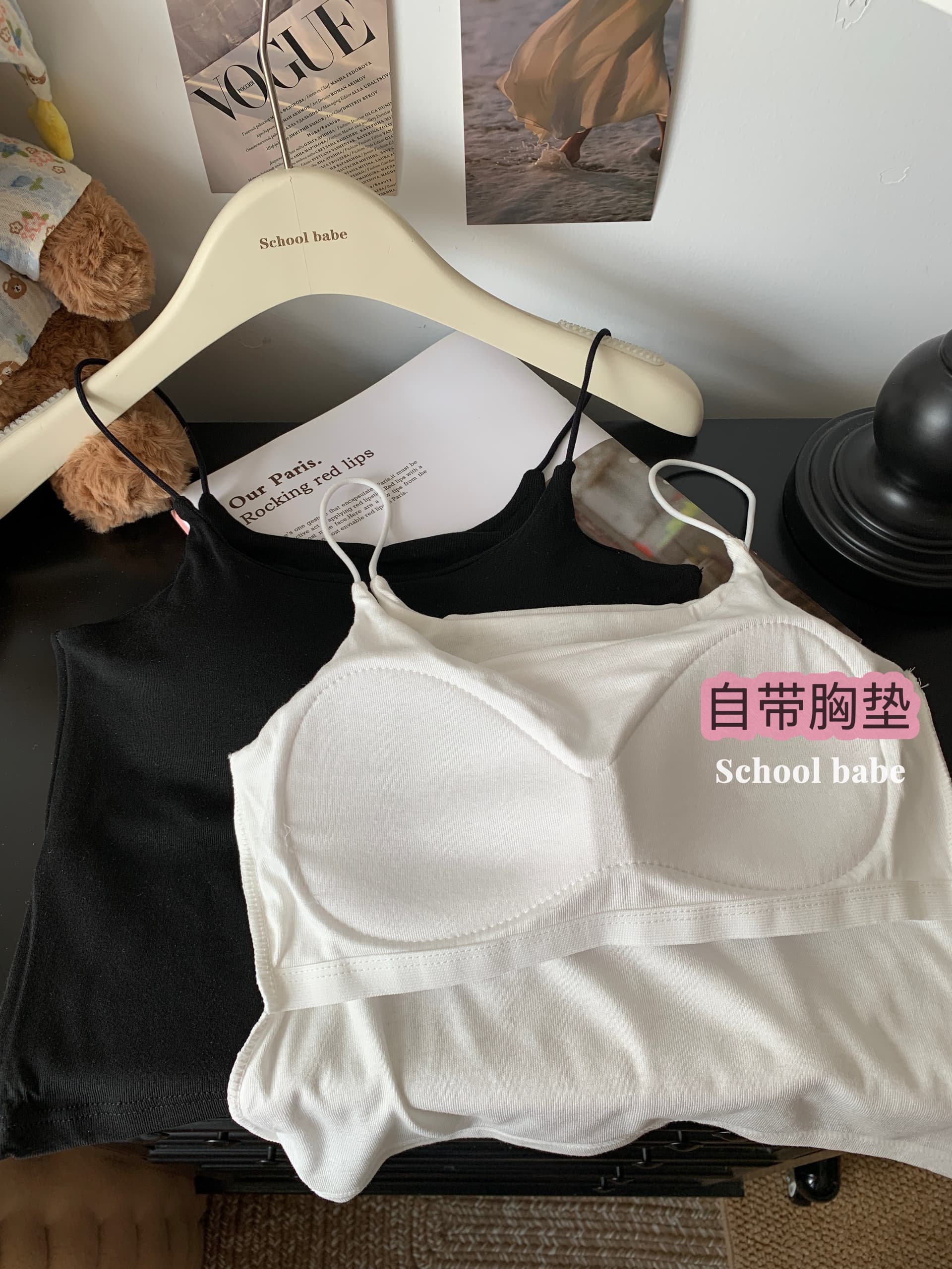 정가 실사 핫걸 조끼 벨트 가슴 패드 좋은 캐미솔 다용도 몸매 가꾸기 작은 섹시한 아름다움 뒤쪽에 의류 여성 상세 이미지 5