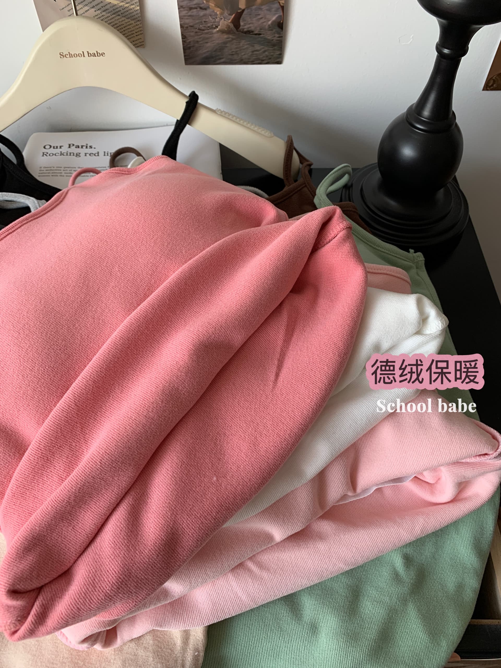 정가 실사 가을 겨울 한국 스타일 단색 연삭 털 두꺼운 보온 벨트 가슴 패드 민소매 조끼 몸매 가꾸기 슬림해 보이는 만나는 상세 이미지 5