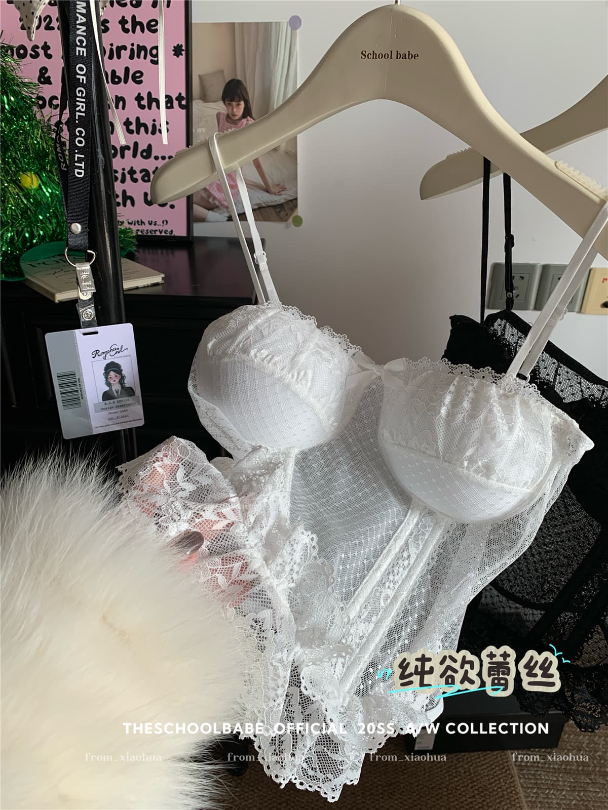 정가 실사 달콤한 핫걸 레이스 캐미솔 순수한 욕망 섹시함 시스루 무거운 작업 생선뼈 인사이드 잡아라. 의류 외출용 상세 이미지 3