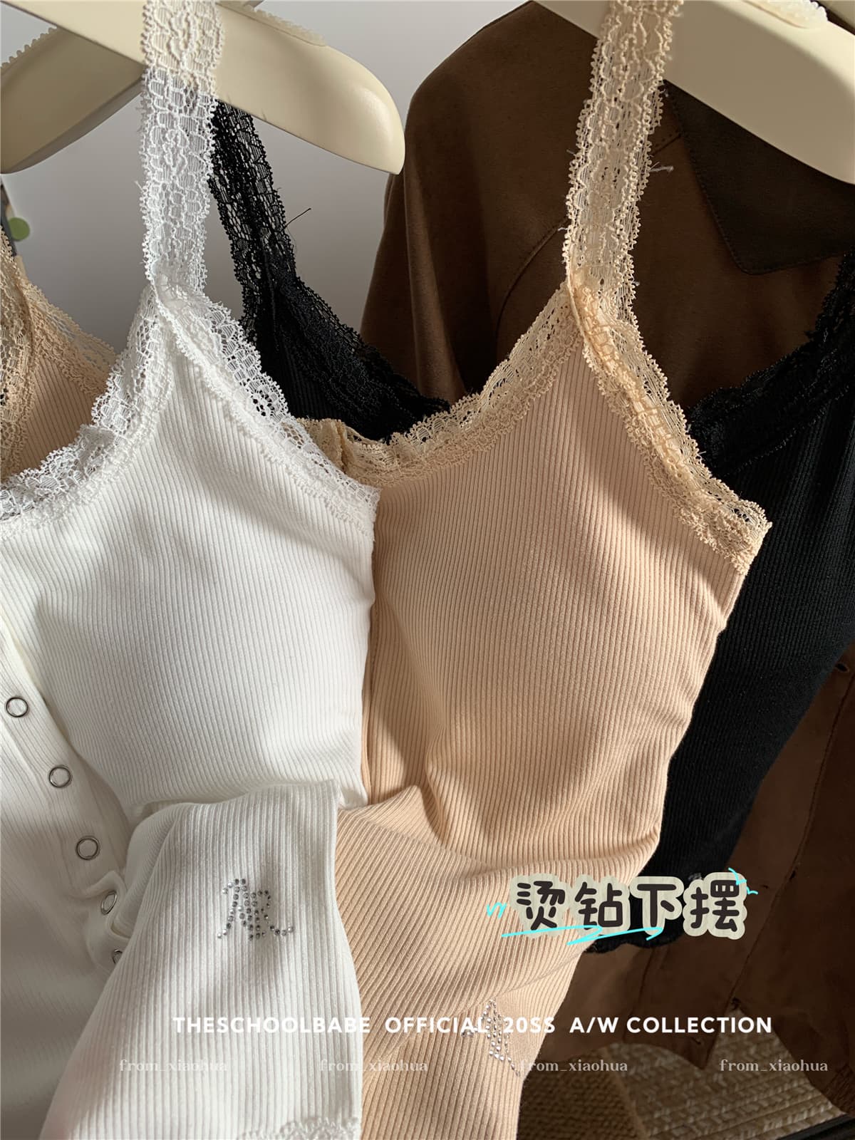 정가 실사 2026 봄 순수한 욕망 요령 몸매 가꾸기 레이스 측면 캐미솔 몸매 가꾸기 슬림해 보이는 핫걸 맨위 상세 이미지 4