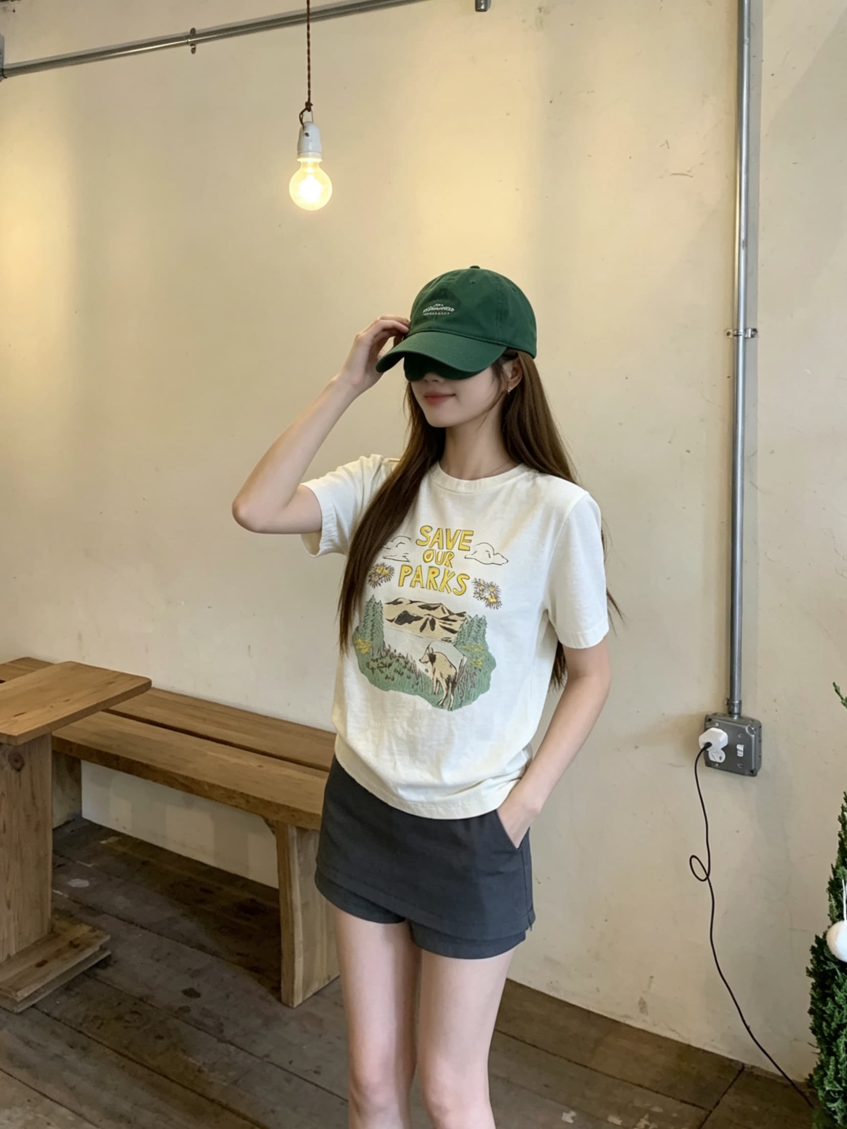 정가 실사 사설 서비스 프린트 tee 라운드 넥 긍정적 인 어깨 슈퍼 부드럽다 봄이 가득하다. 반팔 티셔츠 신제품 상세 이미지 7