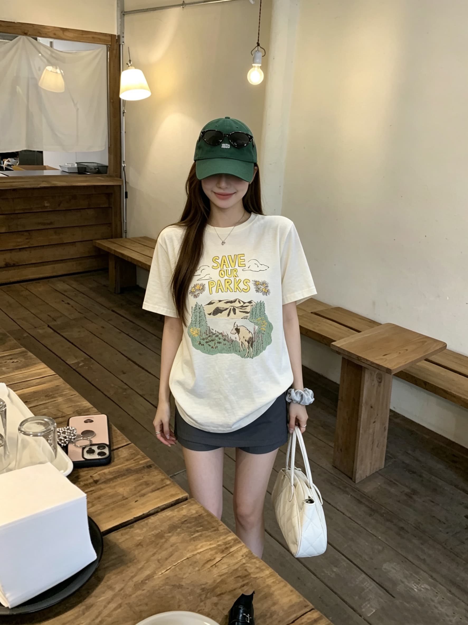 정가 실사 사설 서비스 프린트 tee 라운드 넥 긍정적 인 어깨 슈퍼 부드럽다 봄이 가득하다. 반팔 티셔츠 신제품