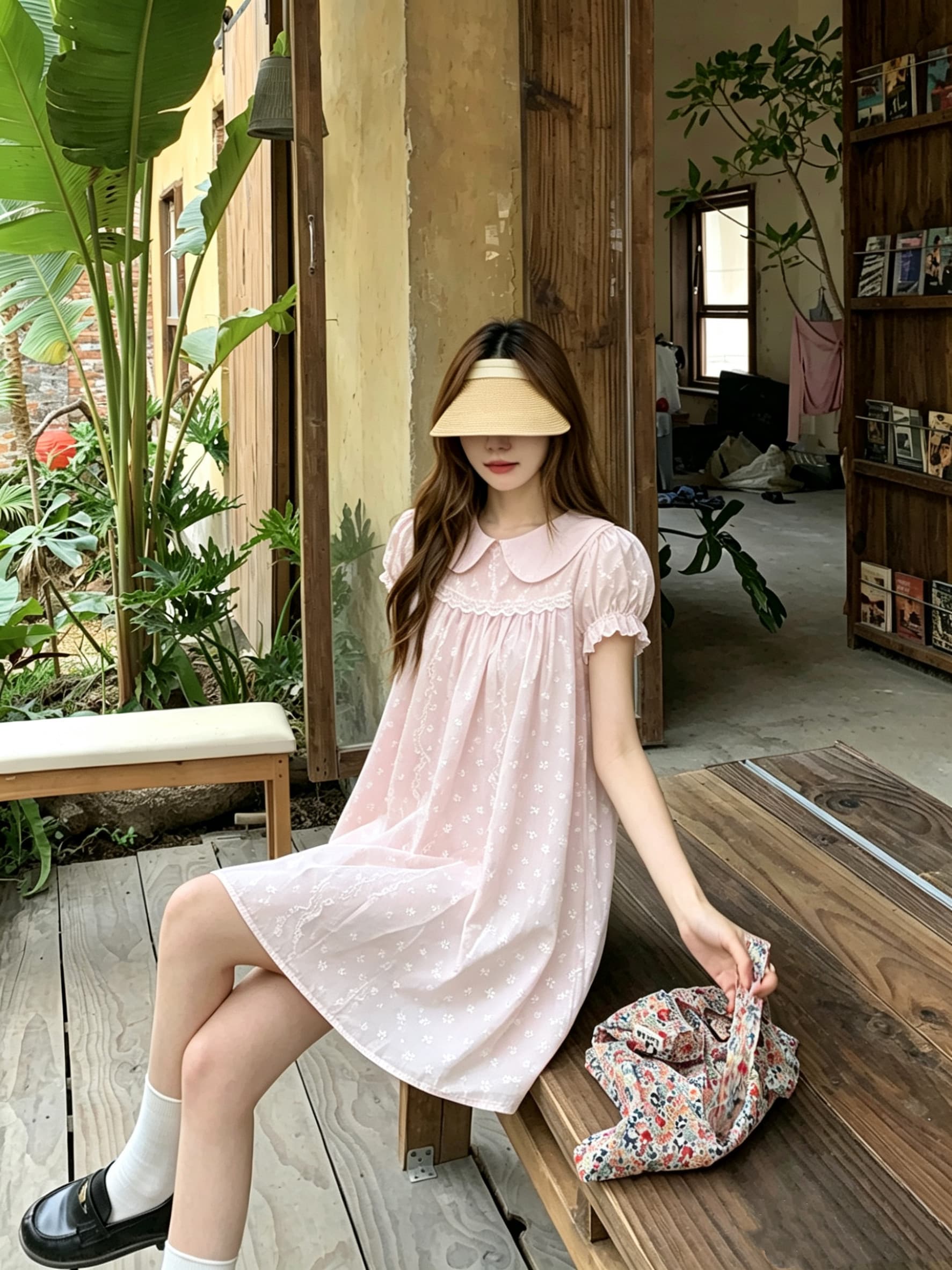 정가 실사 레이스 자수 베이비 칼라 거품 소매 여성 드레스 2026 슈퍼 화재 연령 감소 치마 미니 스커트 상세 이미지 11