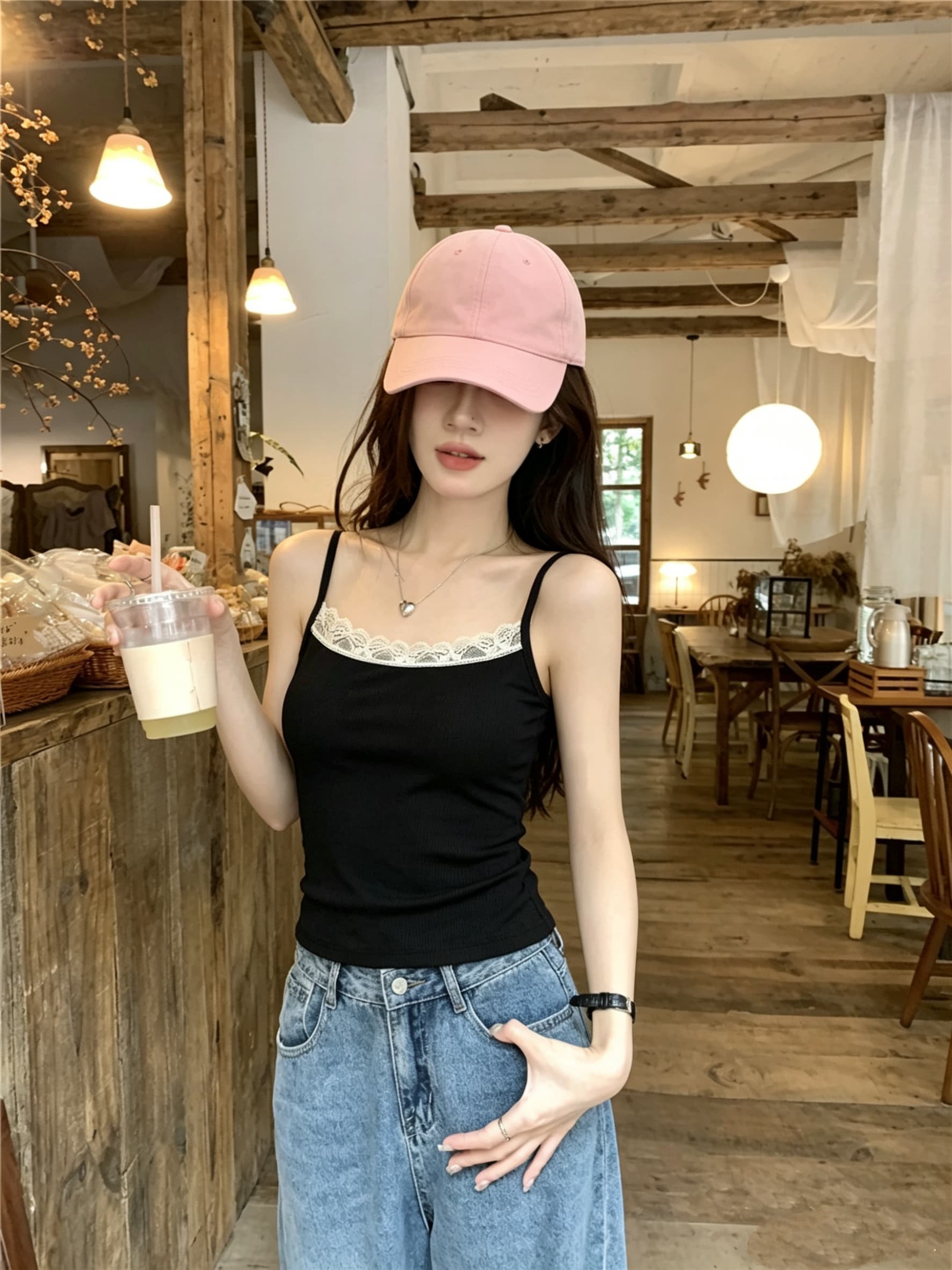 정가 실사 순수한 욕망 인사이드 가져 가라. 화이트 레이스 작은 슬링 여름 만나는 화이트 조끼 디자인 센스 bm 맨위 상세 이미지 2