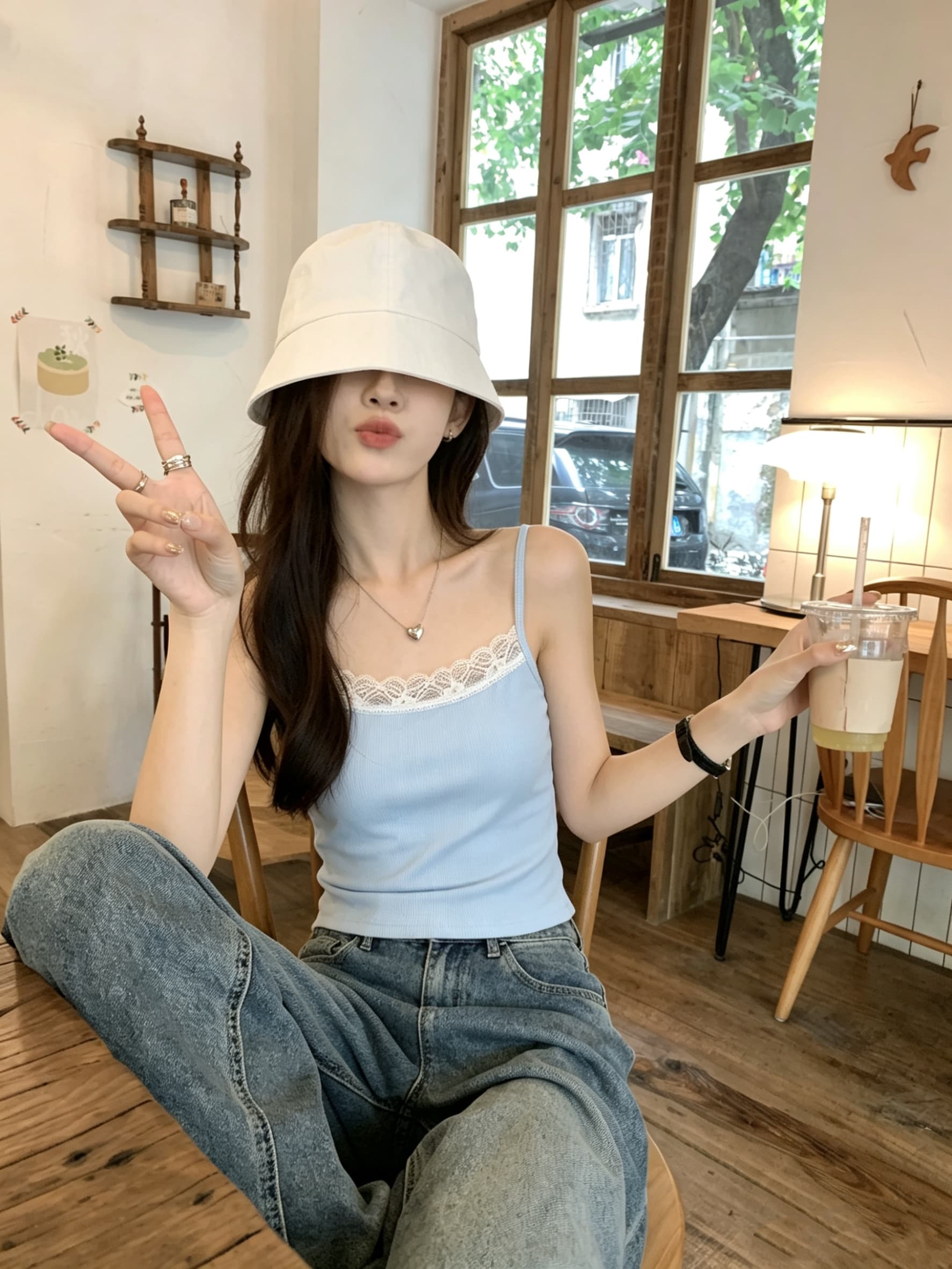정가 실사 순수한 욕망 인사이드 가져 가라. 화이트 레이스 작은 슬링 여름 만나는 화이트 조끼 디자인 센스 bm 맨위 상세 이미지 11