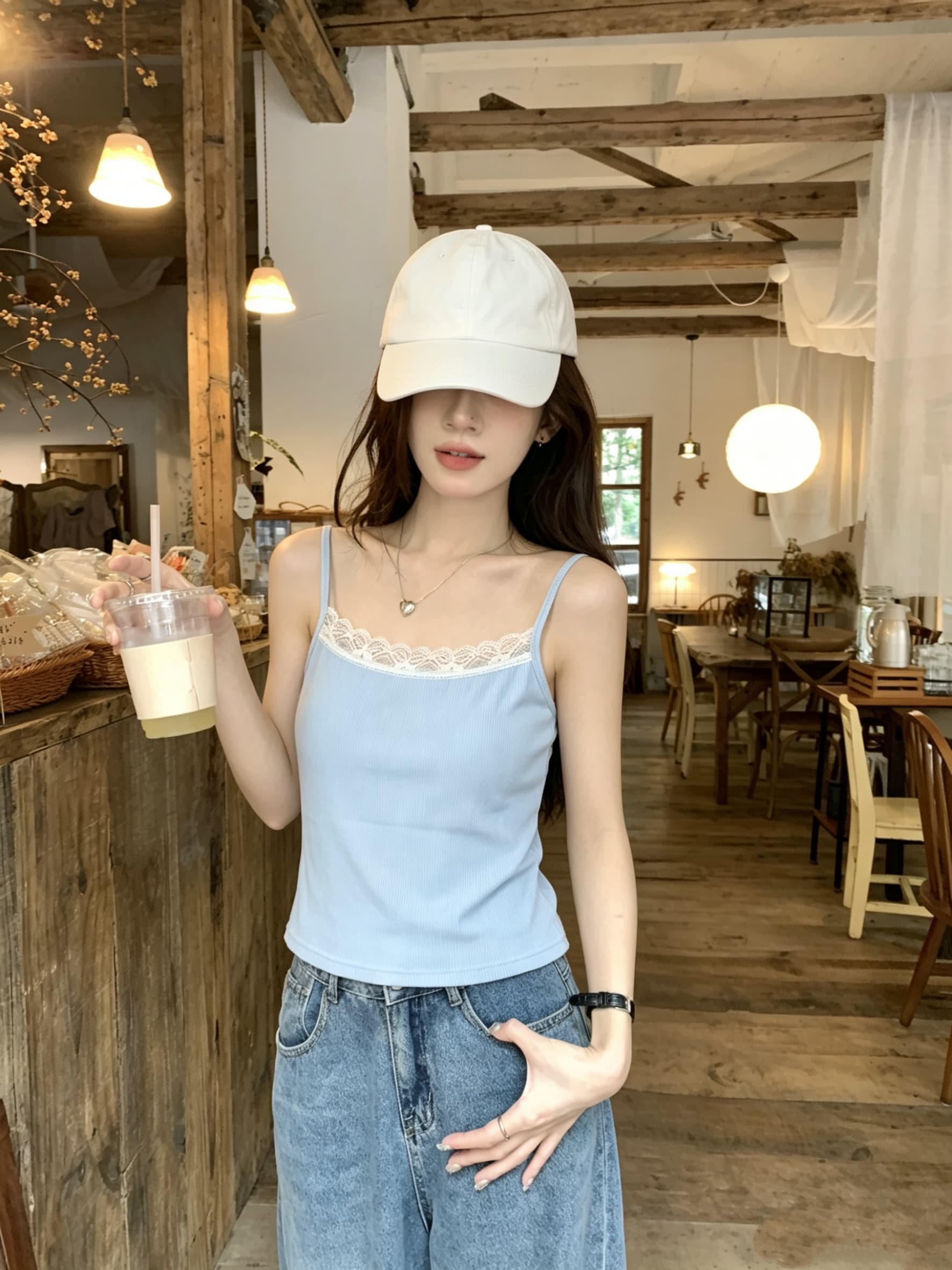 정가 실사 순수한 욕망 인사이드 가져 가라. 화이트 레이스 작은 슬링 여름 만나는 화이트 조끼 디자인 센스 bm 맨위 상세 이미지 16