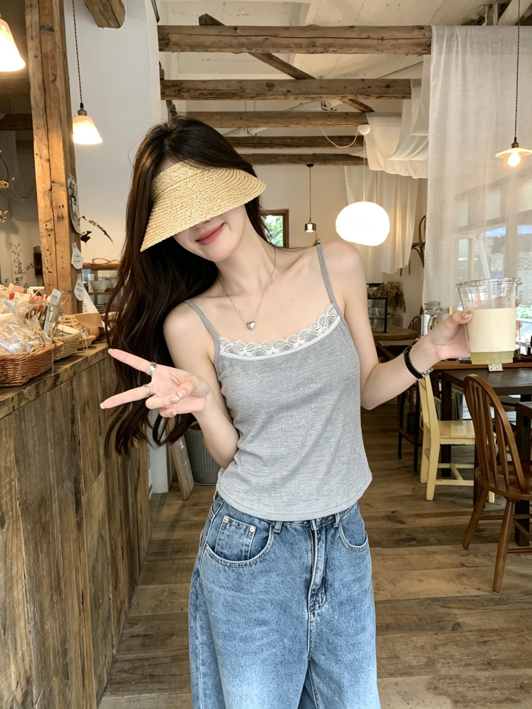 정가 실사 순수한 욕망 인사이드 가져 가라. 화이트 레이스 작은 슬링 여름 만나는 화이트 조끼 디자인 센스 bm 맨위 상세 이미지 17