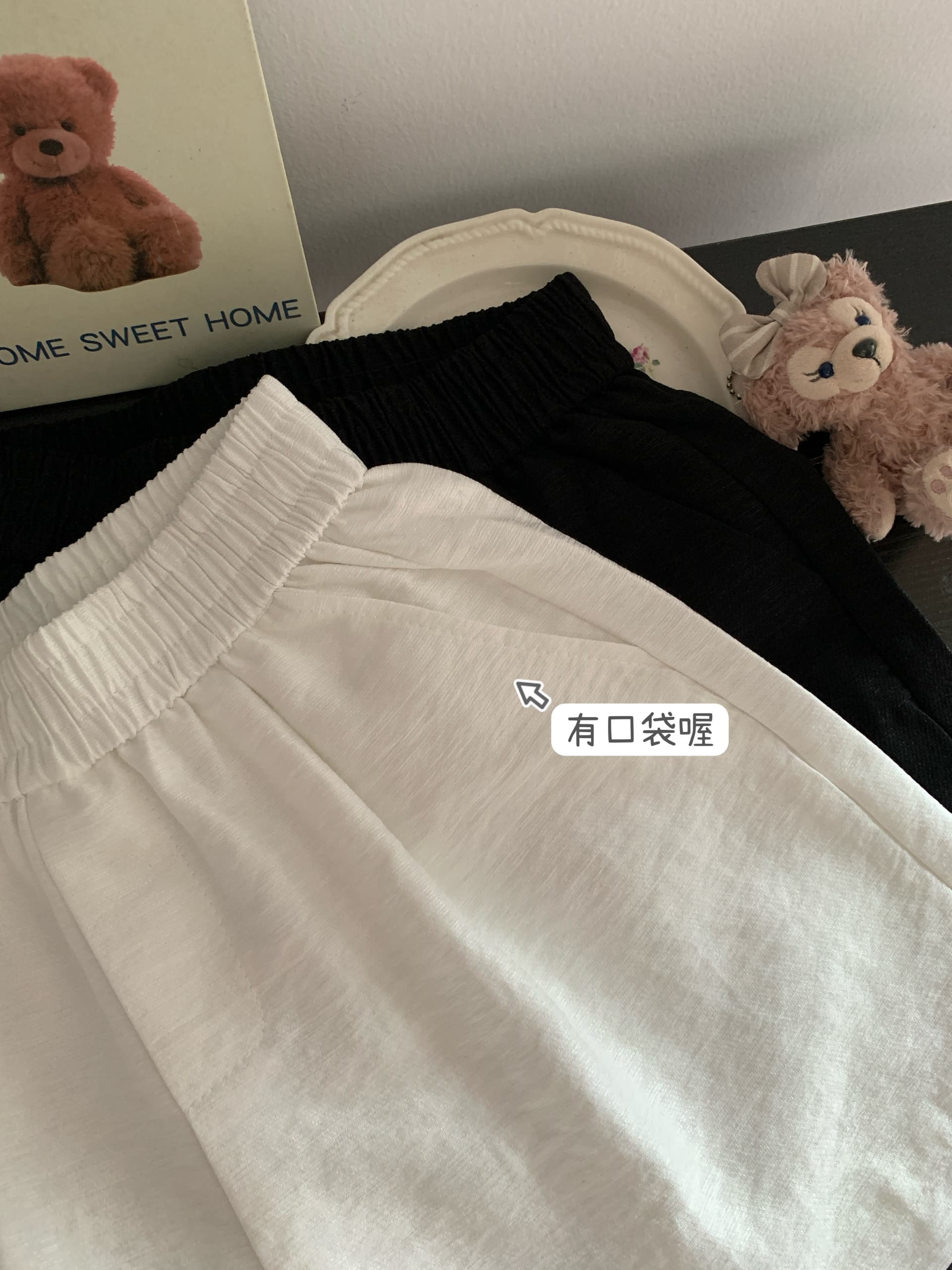 정가 실사 화이트 얼음 실크 면 린넨 반바지 여성 여름 외출용 새로운 작은 키 하이웨이스트 한 마디 넓은 다리 핫 바지 상세 이미지 4