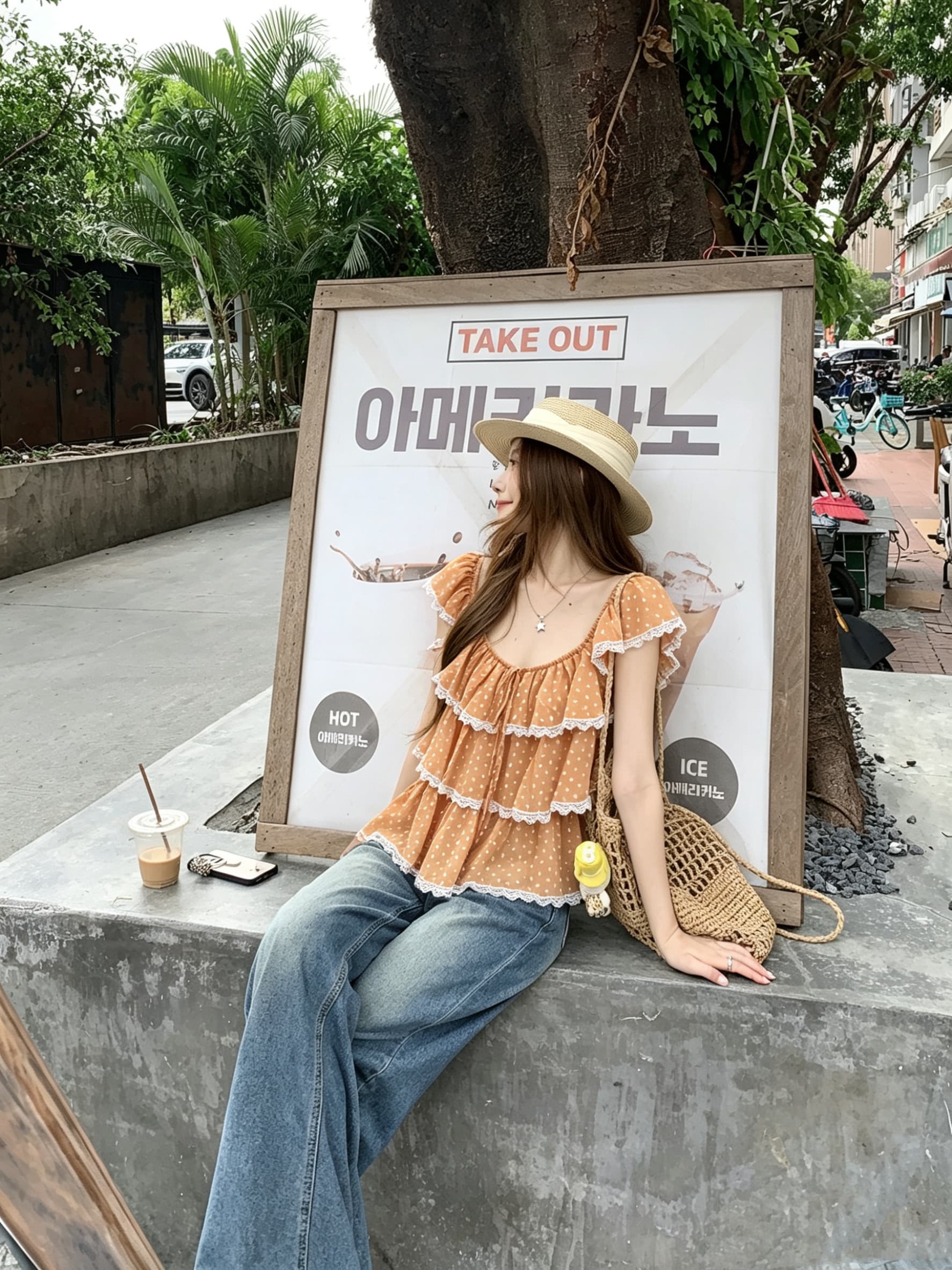 정가 실사 캐주얼 바람 Feifei 소매 루즈핏 레이스업 프릴 레이스 조각 작은 셔츠 여성 2026 여름 상세 이미지 9