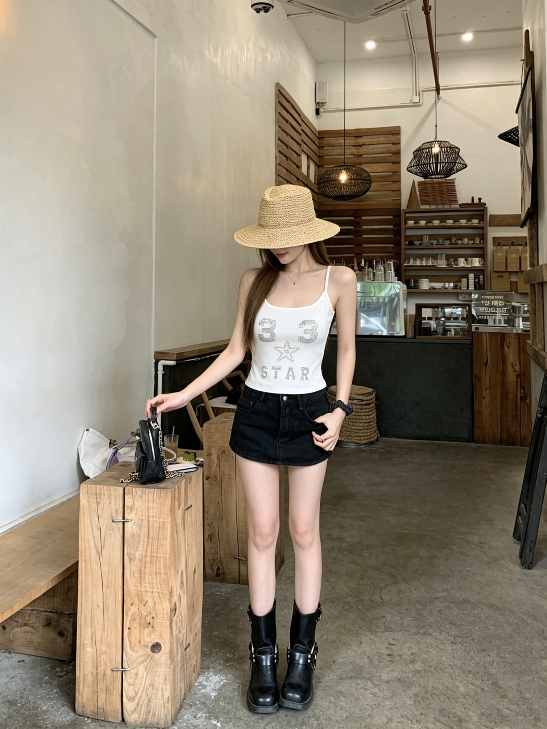 정가 실사 아메리칸 레트로 핫픽스 단어 조끼 슬립 여성 새로운 고급 고유 한 몸매 가꾸기 슬림해 보이는 맨위 상세 이미지 13