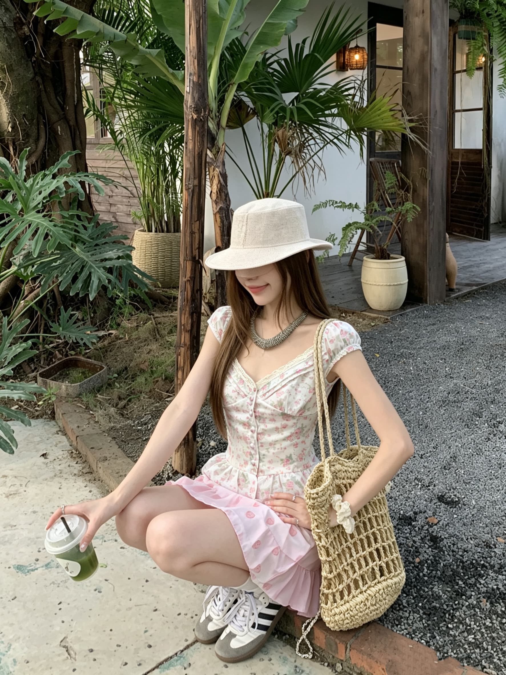 정가 실사 꽃무늬 레이스 V넥 반팔 셔츠 여름 디자인 센스 작은 대중 몸매 가꾸기 허리 수축 프릴 맨위 상세 이미지 11