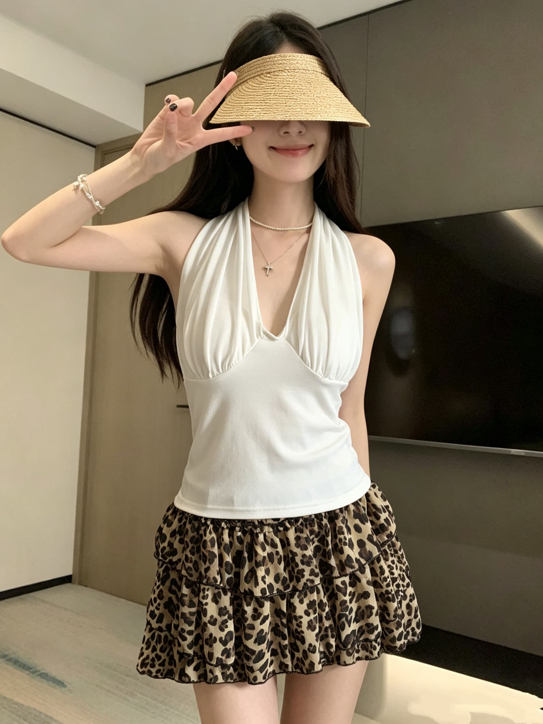 정가 실사 망사 패치워크 백리스 행침 목 캐미솔 몸매 가꾸기 인사이드 가져 가라. 벨트 가슴 패드 순수한 욕망 맨위 외출용 상세 이미지 13