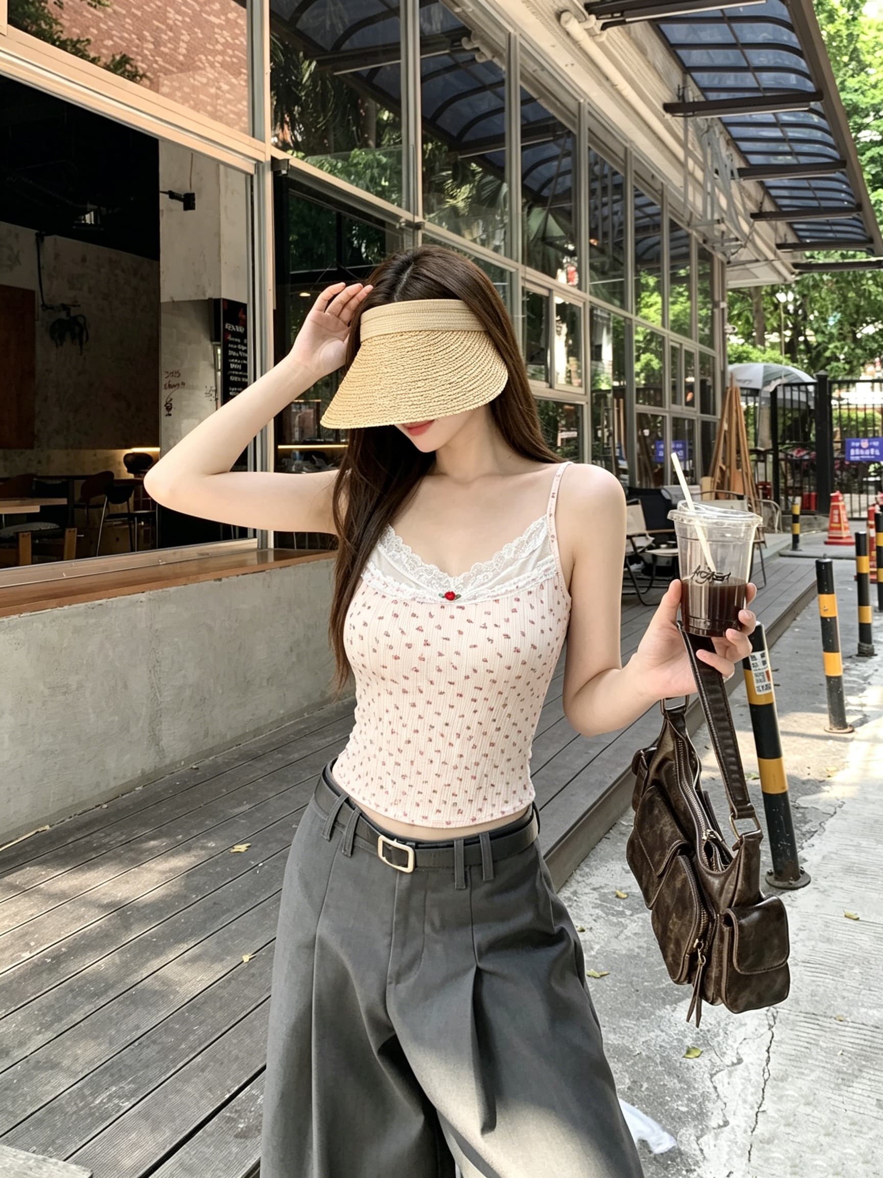 정가 실사 순수한 욕망 레이스 조각 캐미솔 여름 장미 꽃무늬 핫걸 바람 몸매 가꾸기 인사이드 잡아라. 의류 상세 이미지 7