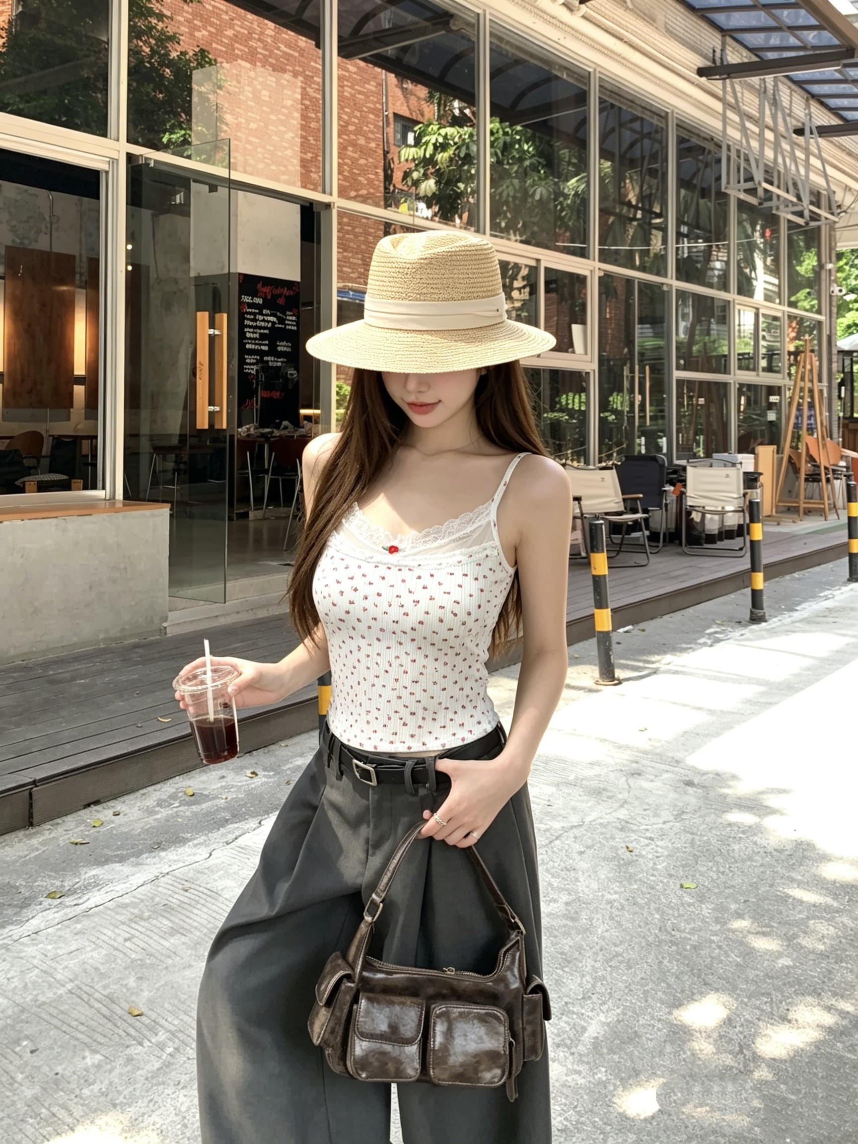정가 실사 순수한 욕망 레이스 조각 캐미솔 여름 장미 꽃무늬 핫걸 바람 몸매 가꾸기 인사이드 잡아라. 의류 상세 이미지 13