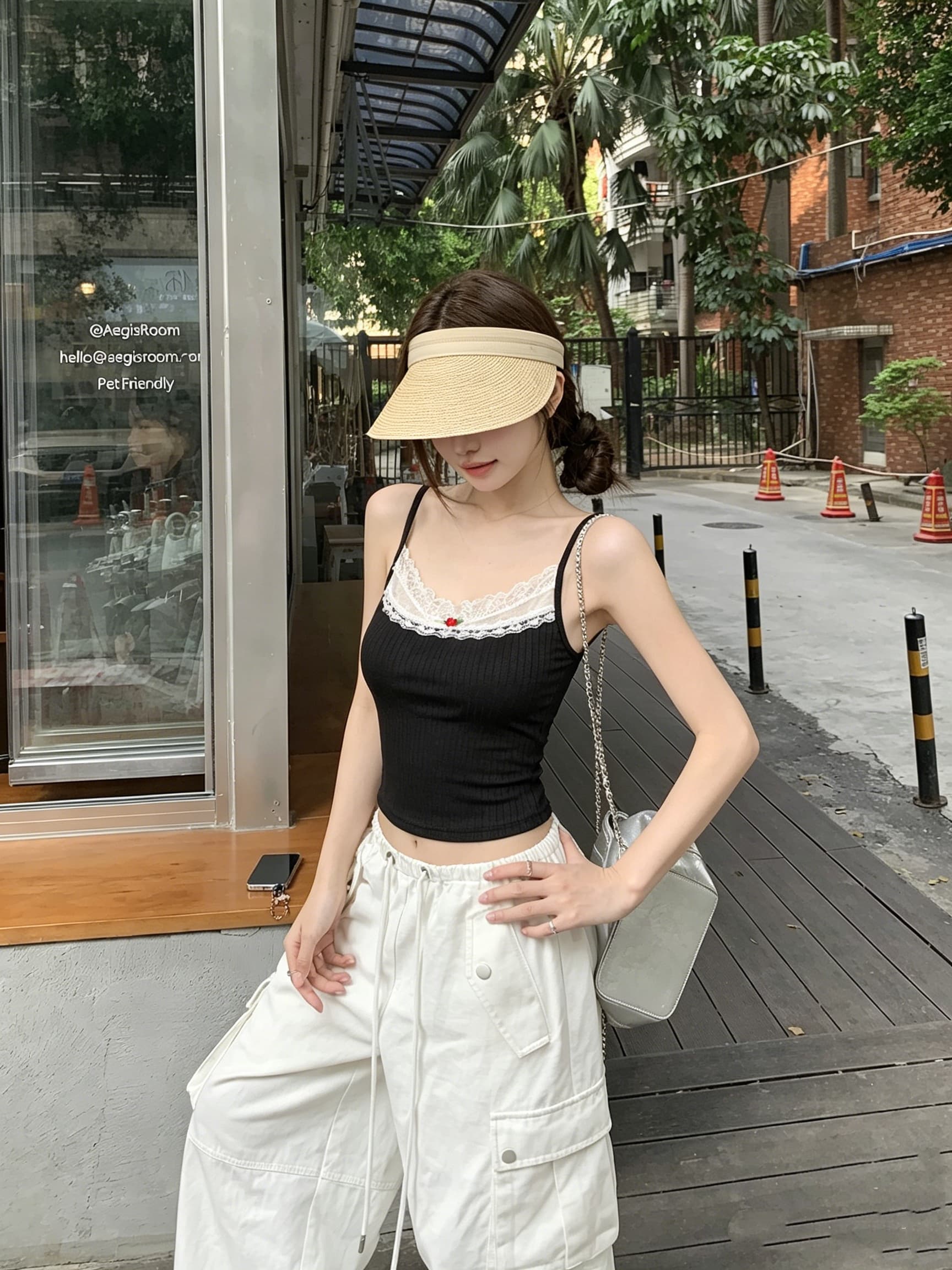 정가 실사 순수한 욕망 레이스 조각 캐미솔 여름 장미 꽃무늬 핫걸 바람 몸매 가꾸기 인사이드 잡아라. 의류 상세 이미지 19