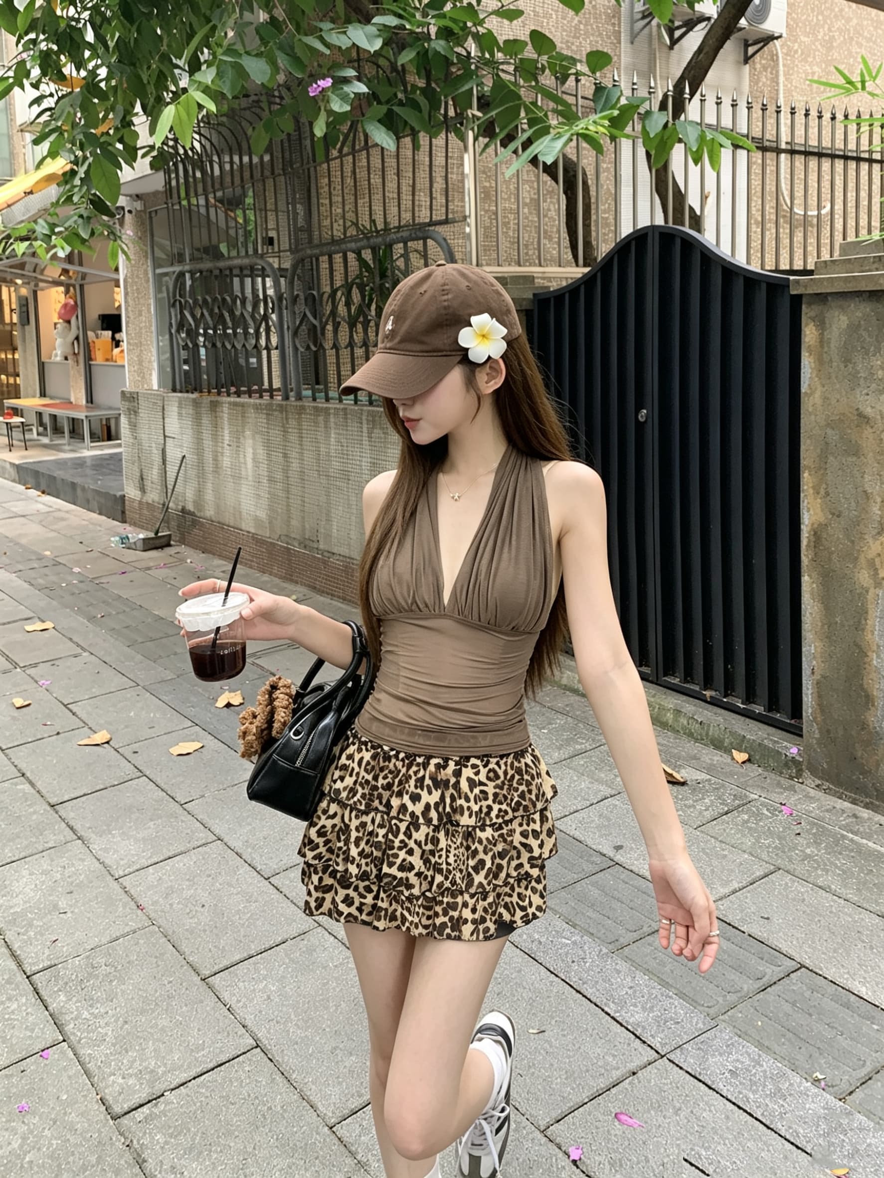 정가 실사 행침 목 캐미솔 핫걸 섹시함 디자인 센스 펌프 Pleat 허리 수축 디스플레이 슬림 폭탄 망사 맨위 상세 이미지 11