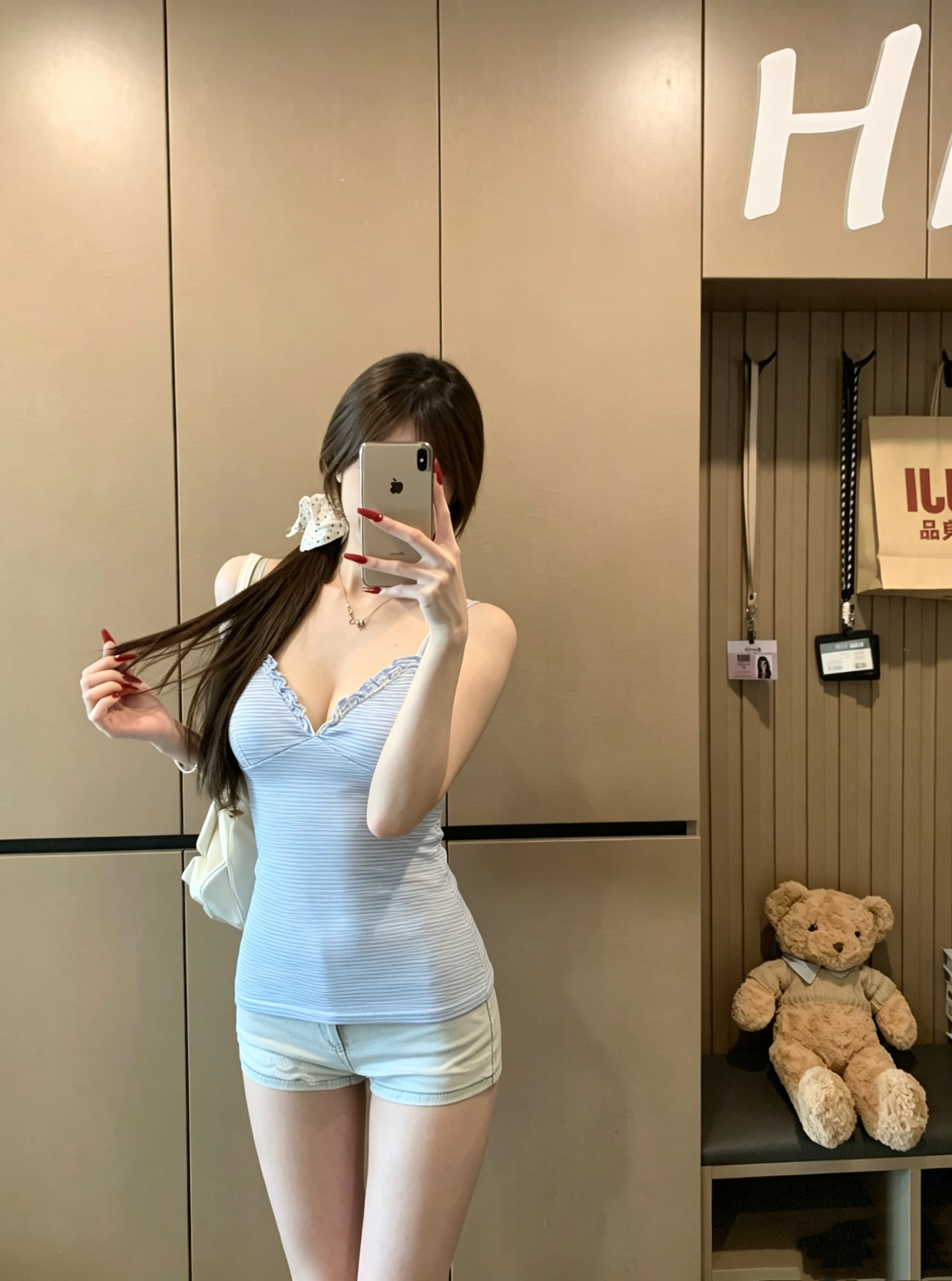 정가 실사 프릴 스트라이프 캐미솔 벨트 가슴 패드 몸매 가꾸기 슬림해 보이는 인사이드 가져 가라. 외출용 핫걸 바람 맨위 상세 이미지 11