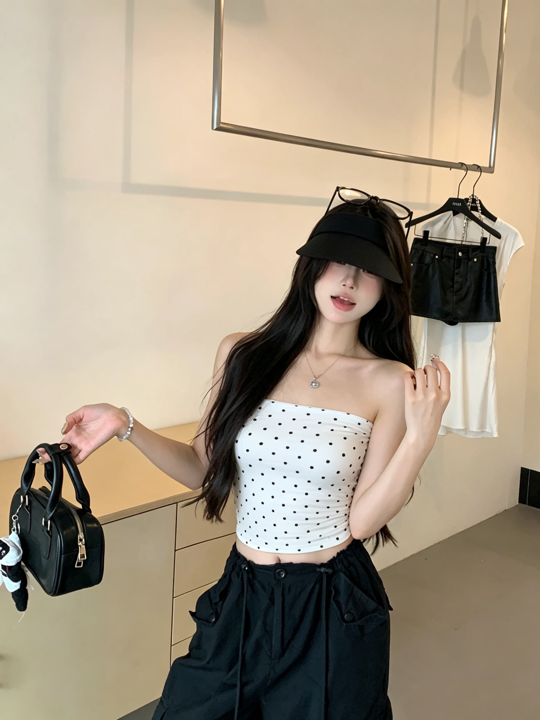 정가 실사 순수한 욕망 바람 레트로 레오파드 무늬 오프숄더 튜브탑 조끼 섹시함 품격 몸매 가꾸기 쇼트 스타일 민소매 맨위 상세 이미지 5