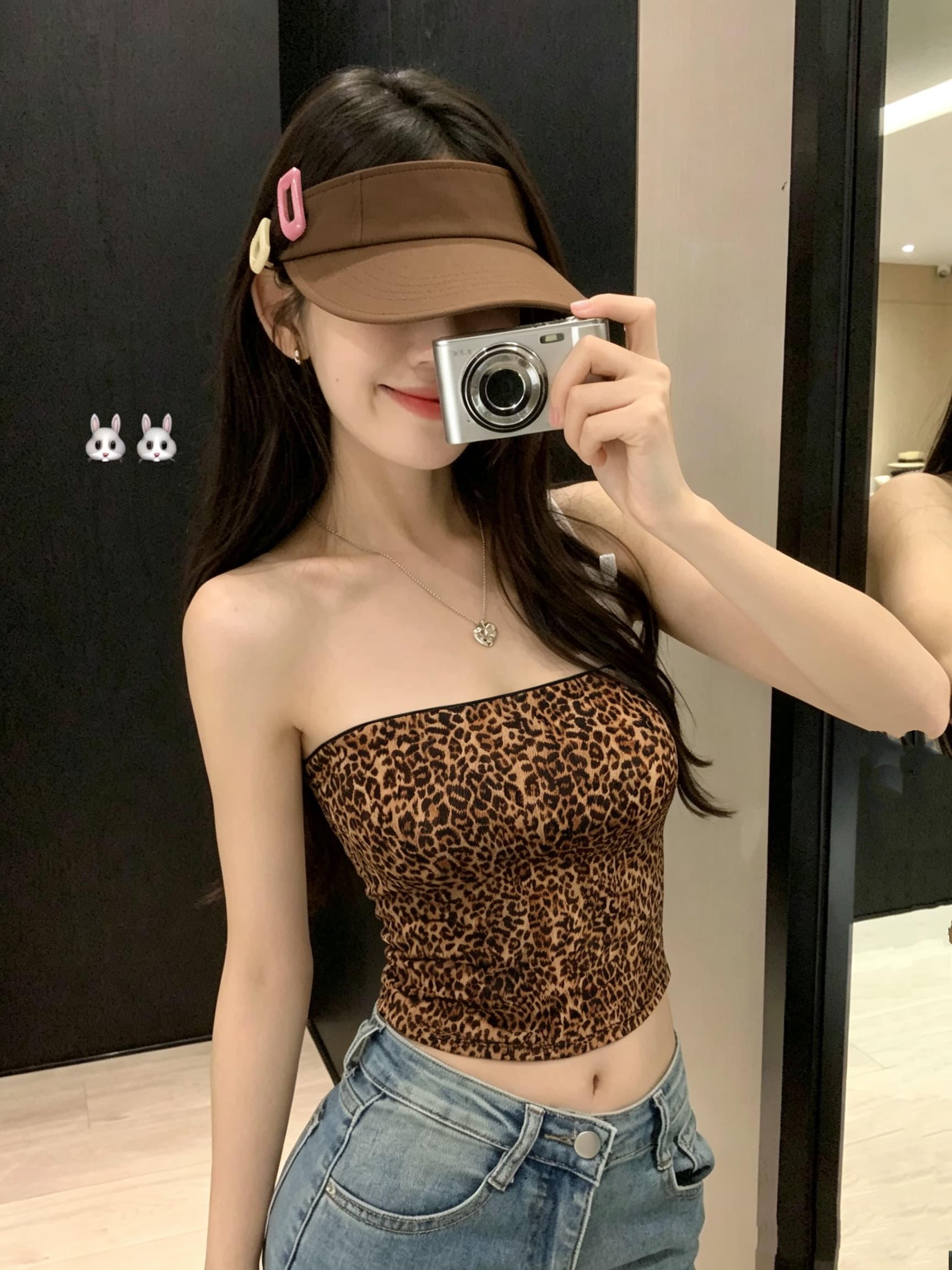정가 실사 순수한 욕망 바람 레트로 레오파드 무늬 오프숄더 튜브탑 조끼 섹시함 품격 몸매 가꾸기 쇼트 스타일 민소매 맨위 상세 이미지 14