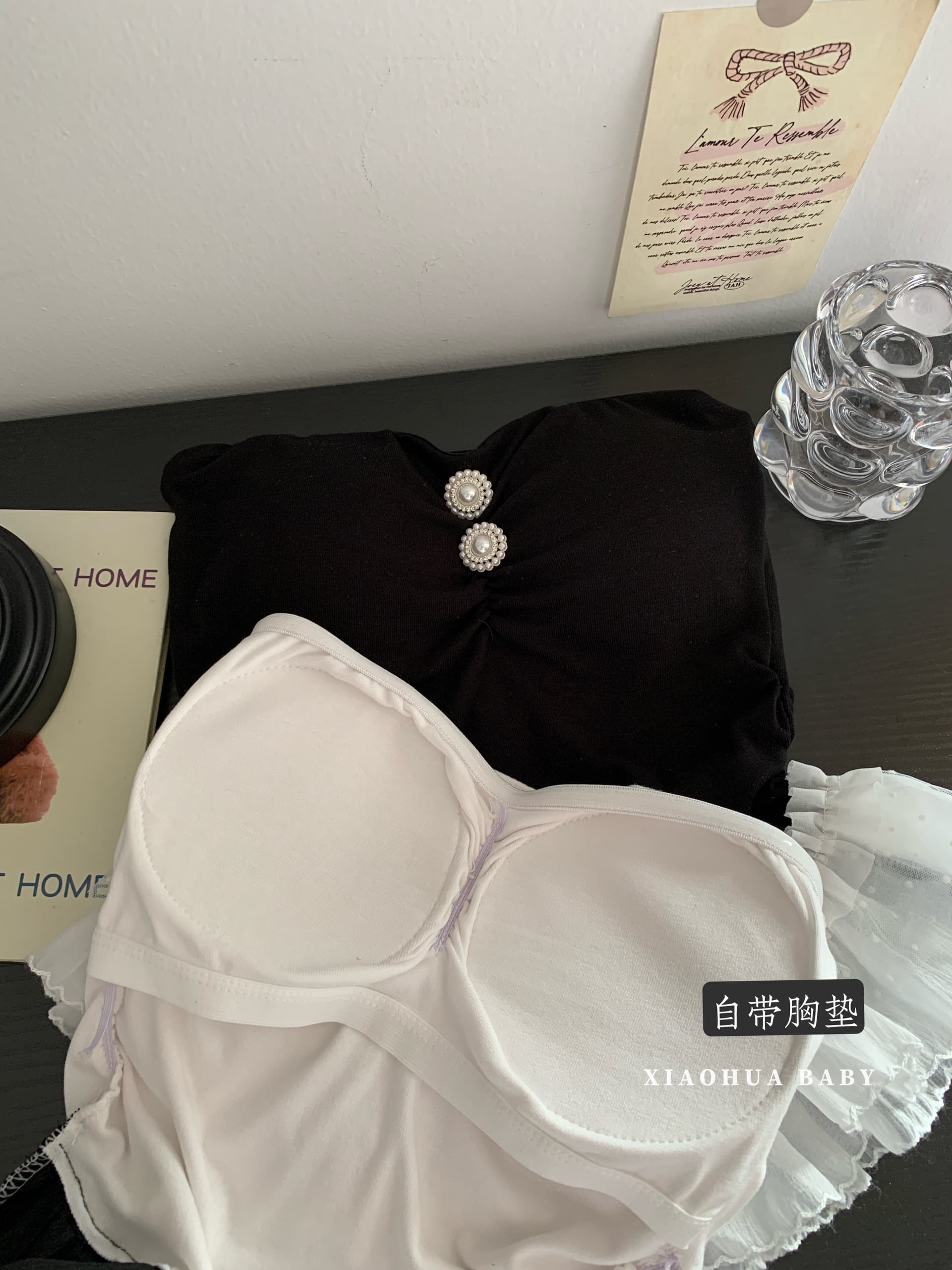 정가 실사 순수한 욕망 바람 섹시함 스와로브스키 허리 수축 튜브탑 조끼 여성 여름 달콤한 핫걸 포장 가슴 쇼트 스타일 맨위 상세 이미지 7