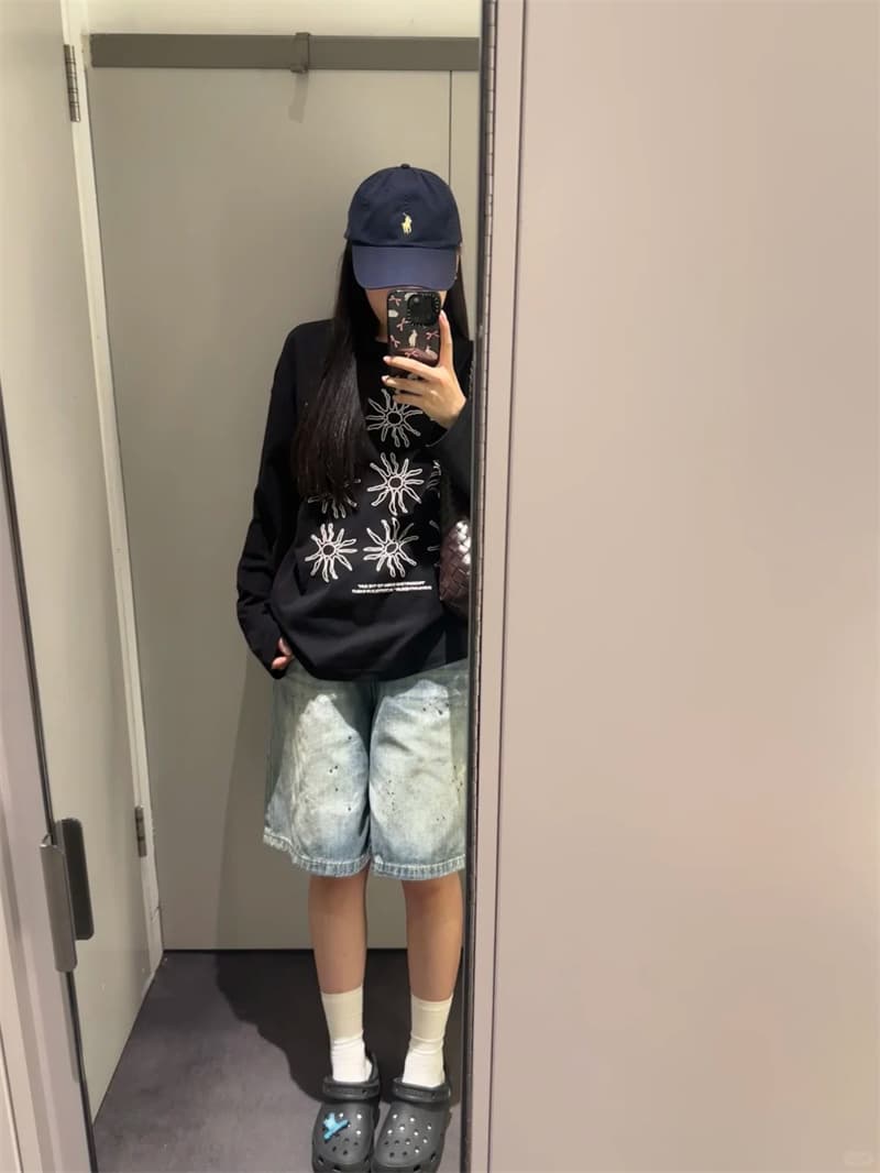 아메리칸 높음 거리 레트로 자수 청바지 여성 봄 새로운 핫걸 루즈핏 도루 센스 바닥 청소 바지 다용도 와이드 레그 팬츠 상세 이미지 3