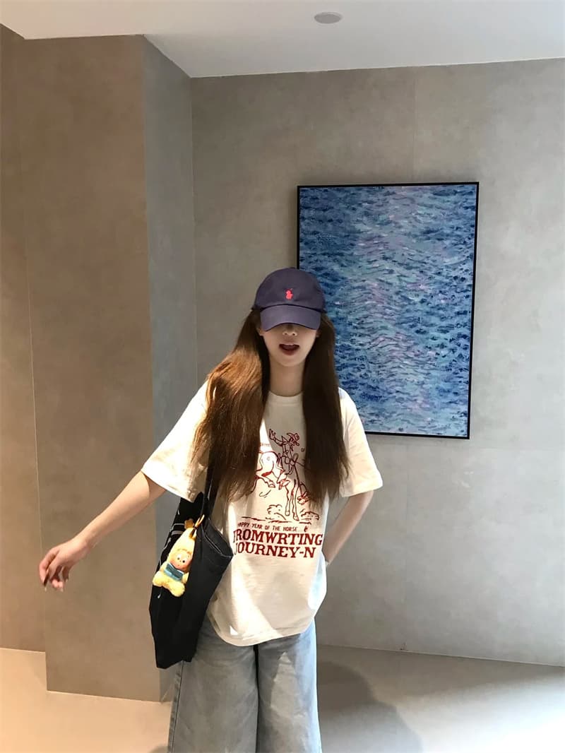아메리칸 레트로 7 점 청바지 여성 여름 하이웨이스트 슬림해 보이는 8 점 바지 루즈핏 스트레이트 넓은 다리 5 점 반바지 이미지 3