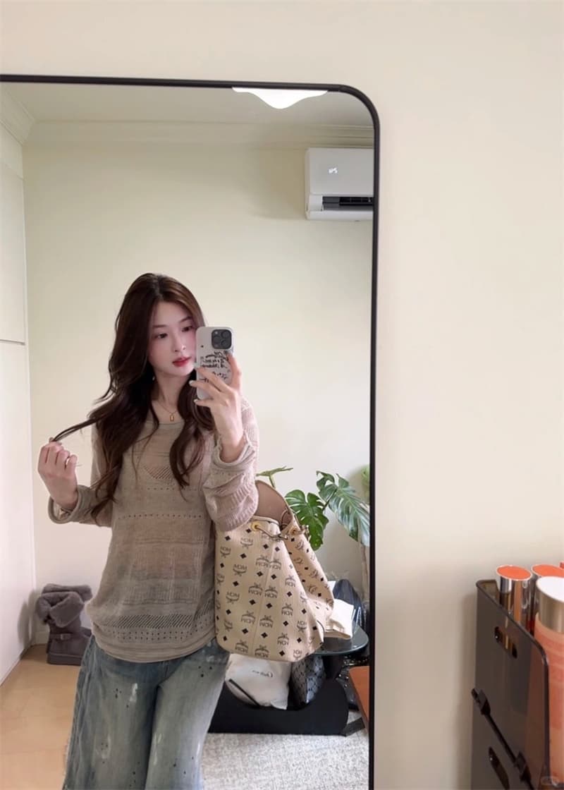 청바지 여성 여름 아메리칸 카키 색 키 큰 남자 길이 연장 슬림해 보이는 부츠컷 바지 캐주얼 루즈핏 도루 센스 바닥 청소 바지 상세 이미지 4