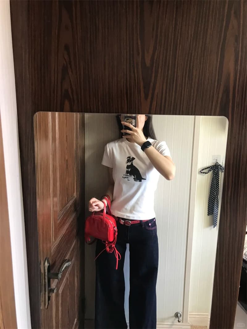키 큰 남자 확장 버전 청바지 여성 여름 아메리칸 핫걸 레트로 와이드 레그 팬츠 로우 웨이스트 슬림해 보이는 바닥 청소 바지 이미지 3