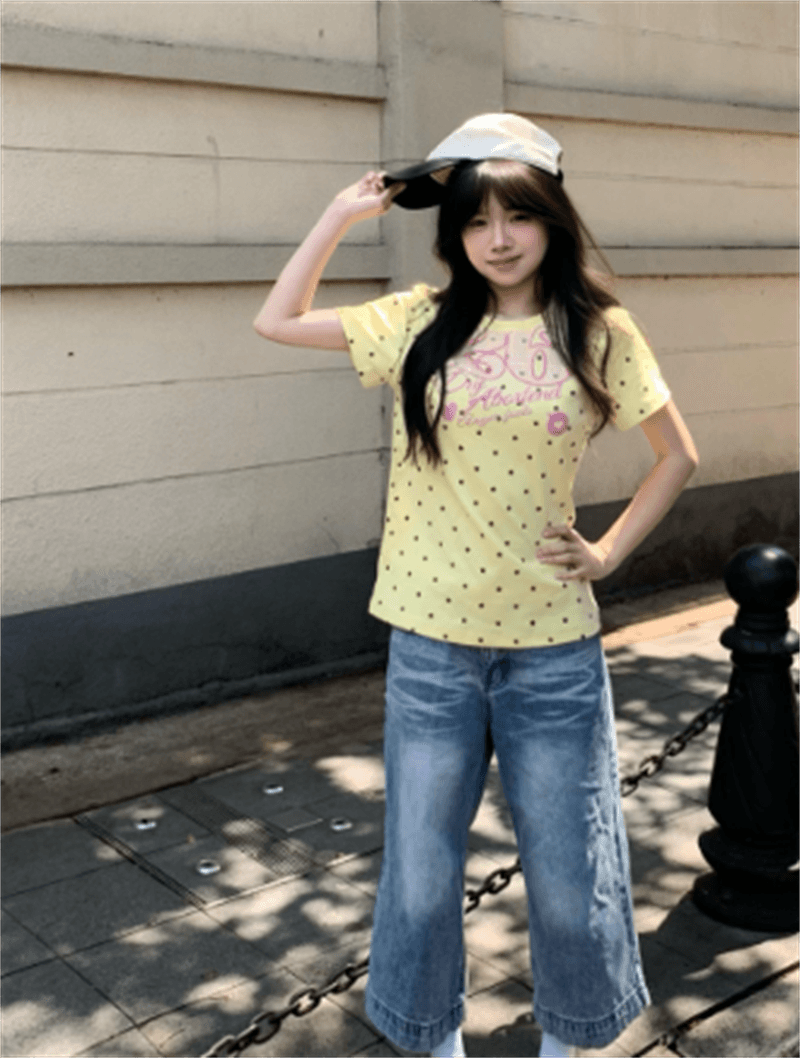 7 점 청바지 여성 여름 워싱 고양이 반드시 디자인 센스 와이드 레그 팬츠 빅 사이즈 배 종류 몸 루즈핏 스트레이트 바지 상세 이미지 2
