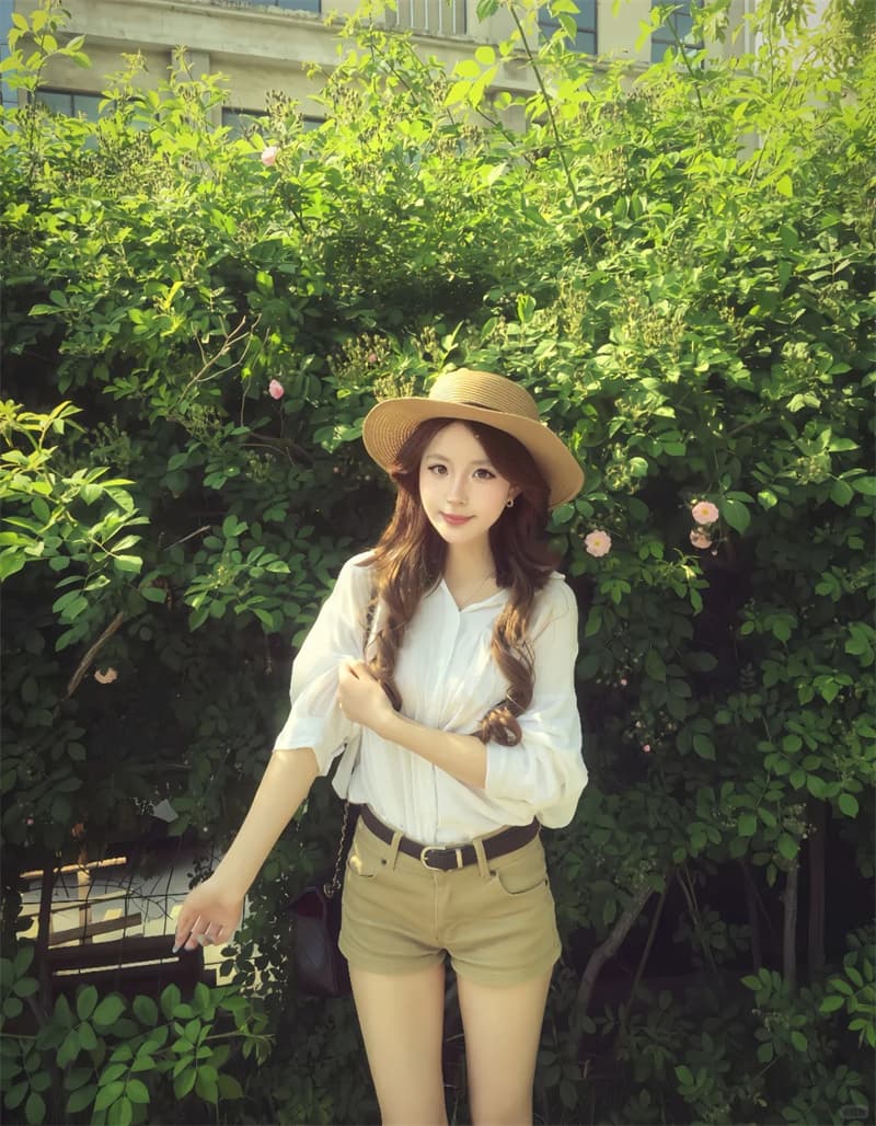 레트로 카키 색 워싱 다용도 데님 반바지 여성 여름 새로운 캐주얼 슬림해 보이는 배 모양 몸 한 마디 핫 바지 이미지 3