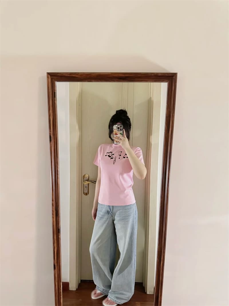 청바지 여성 가을 한 부서 느긋한 느슨함 다용도 하늘색 고양이 반드시 와이드 레그 팬츠 키 큰 남자 확장 버전 바닥 청소 바지 이미지 2