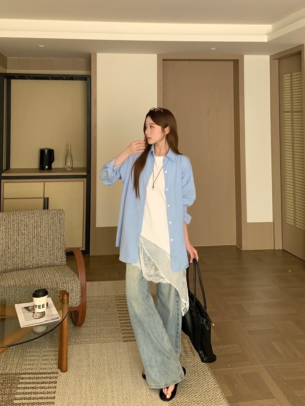 실사 정가 불규칙 레이스 레이스 패치워크 반팔 티셔츠 여성 몸매 가꾸기 슬림해 보이는 품격 맨위 트렌디 상세 이미지 11