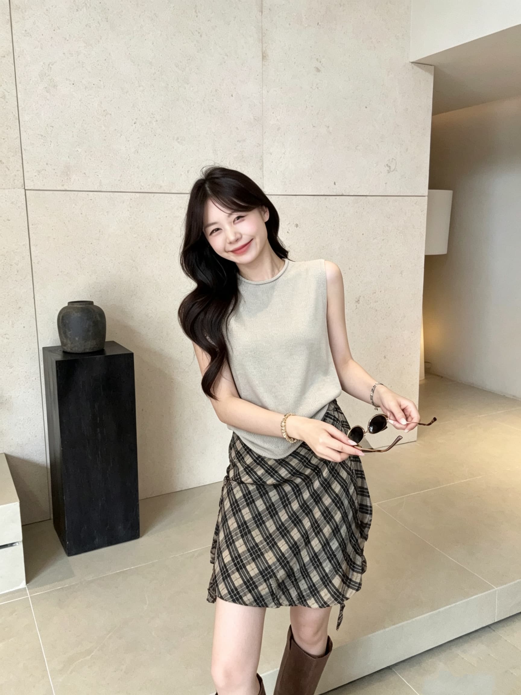 실사 여름 복잡한 고대 돈 바람 니트 디자인 센스 민소매 조끼 캐주얼 다용도 슬림해 보이는 외출용 맨위 여성 상세 이미지 6