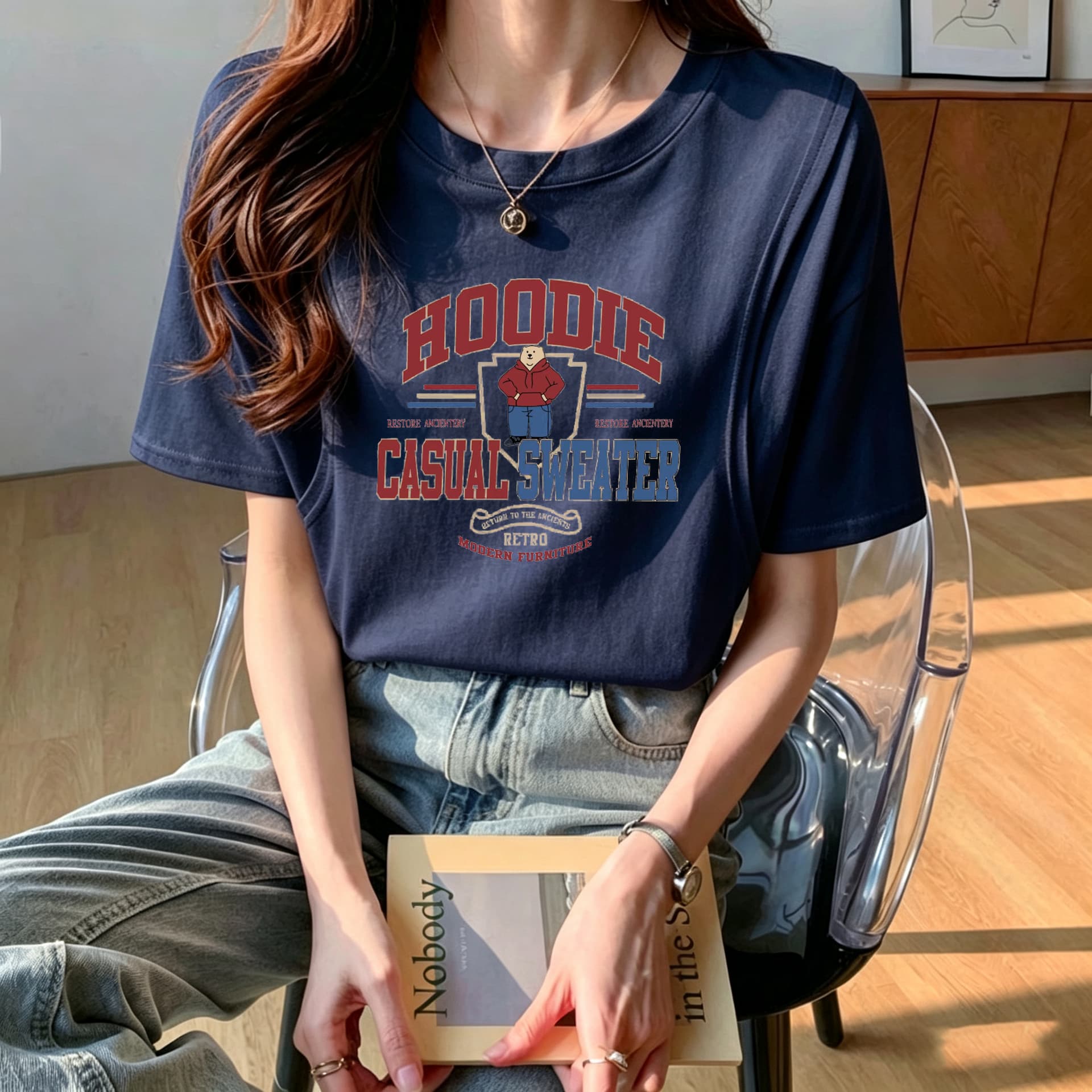 있음 선적 실사 여름 순면 프로 피부 수유 티셔츠 출산 후 루즈핏 슬림해 보이는 먹이주기 다용도 맨위 니트 상세 이미지 11