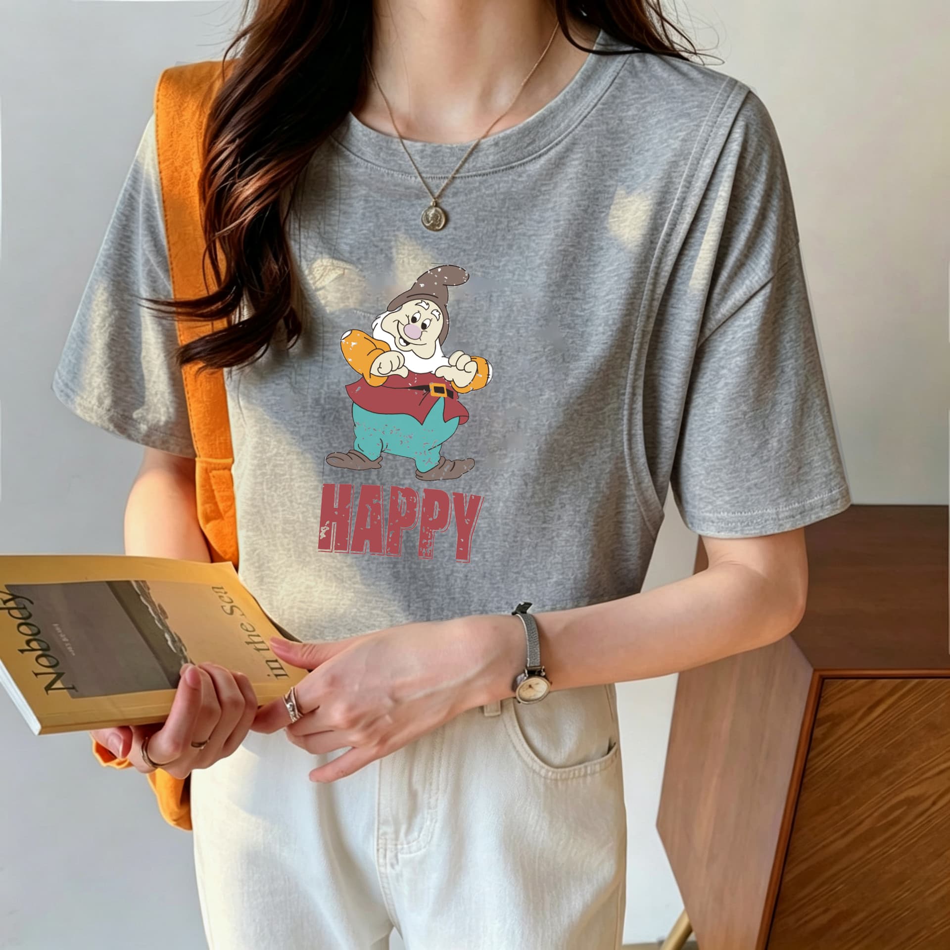 있음 선적 실사 여름 순면 수유 반팔 티셔츠 출산 후 매운맛 엄마 루즈핏 슬림해 보이는 먹이주기 니트 맨위 상세 이미지 14