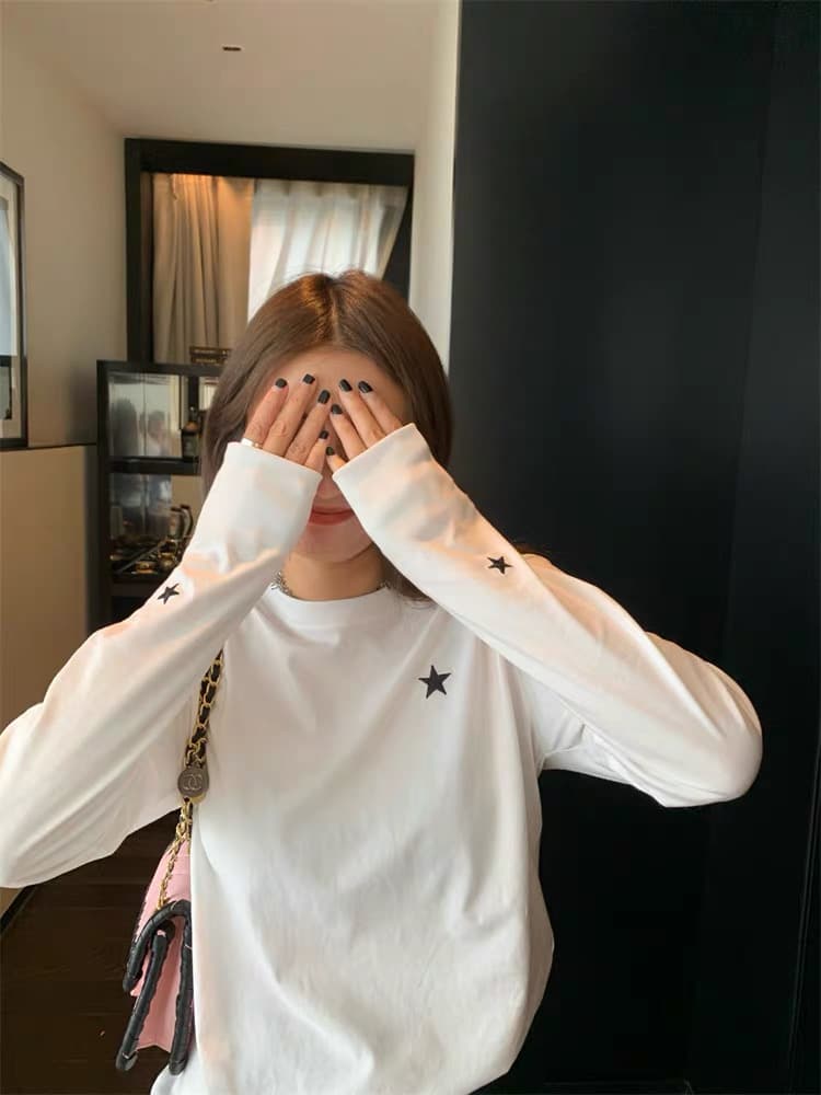 가을 겨울 수유 순면 긴팔 티셔츠 출산 후 달 마침표 슬림해 보이는 먹이주기 단색 프로 피부 만나는 맨위 상세 이미지 9