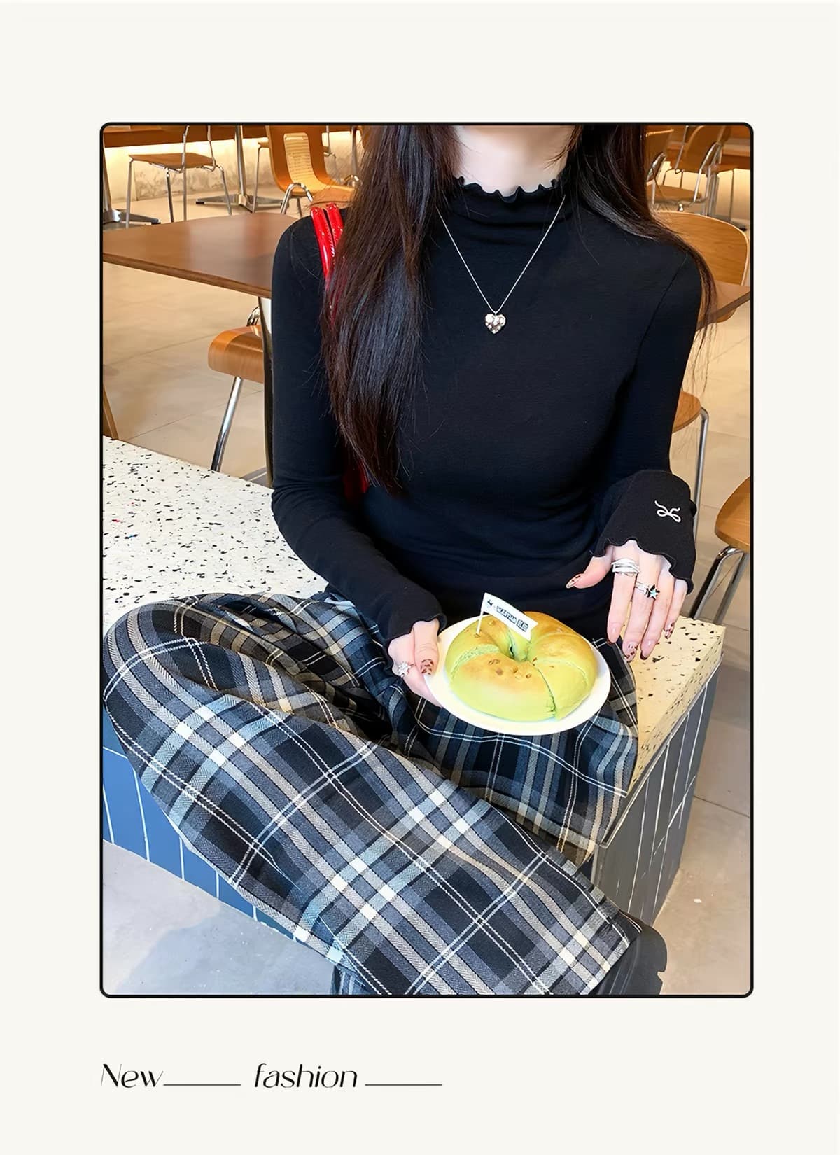 가을 겨울 새로운 수유 티셔츠 출산 후 달 마침표 프로 피부 부드러운 찹쌀 먹이주기 맨위 만나는 반하이넥 니트 스웨터 상세 이미지 7