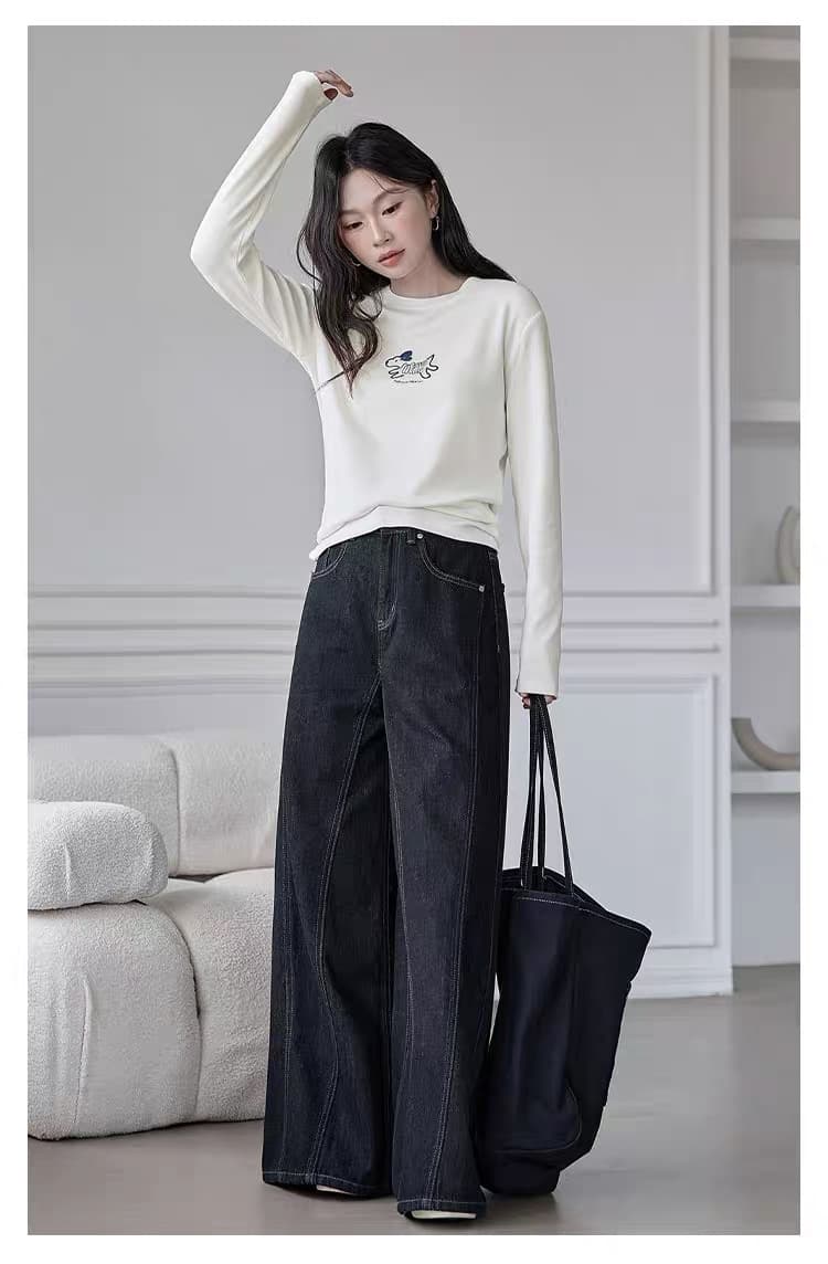 모유 수유 가을 겨울 수유 순면 티셔츠 달 마침표 다용도 슬림해 보이는 긴팔 먹이주기 강아지 만나는 맨위 상세 이미지 5